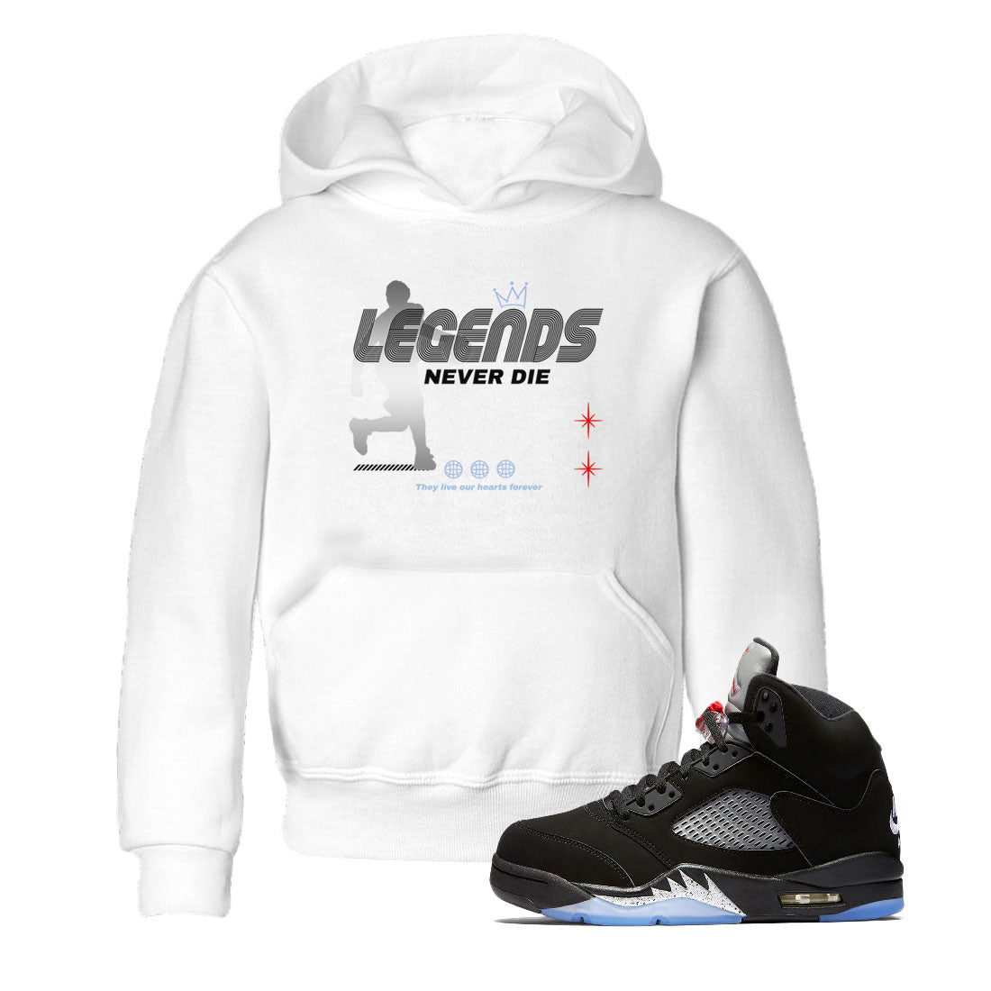 Legends Never Die snkmatch Tees Kids - Air Jordan 5 Reimagined