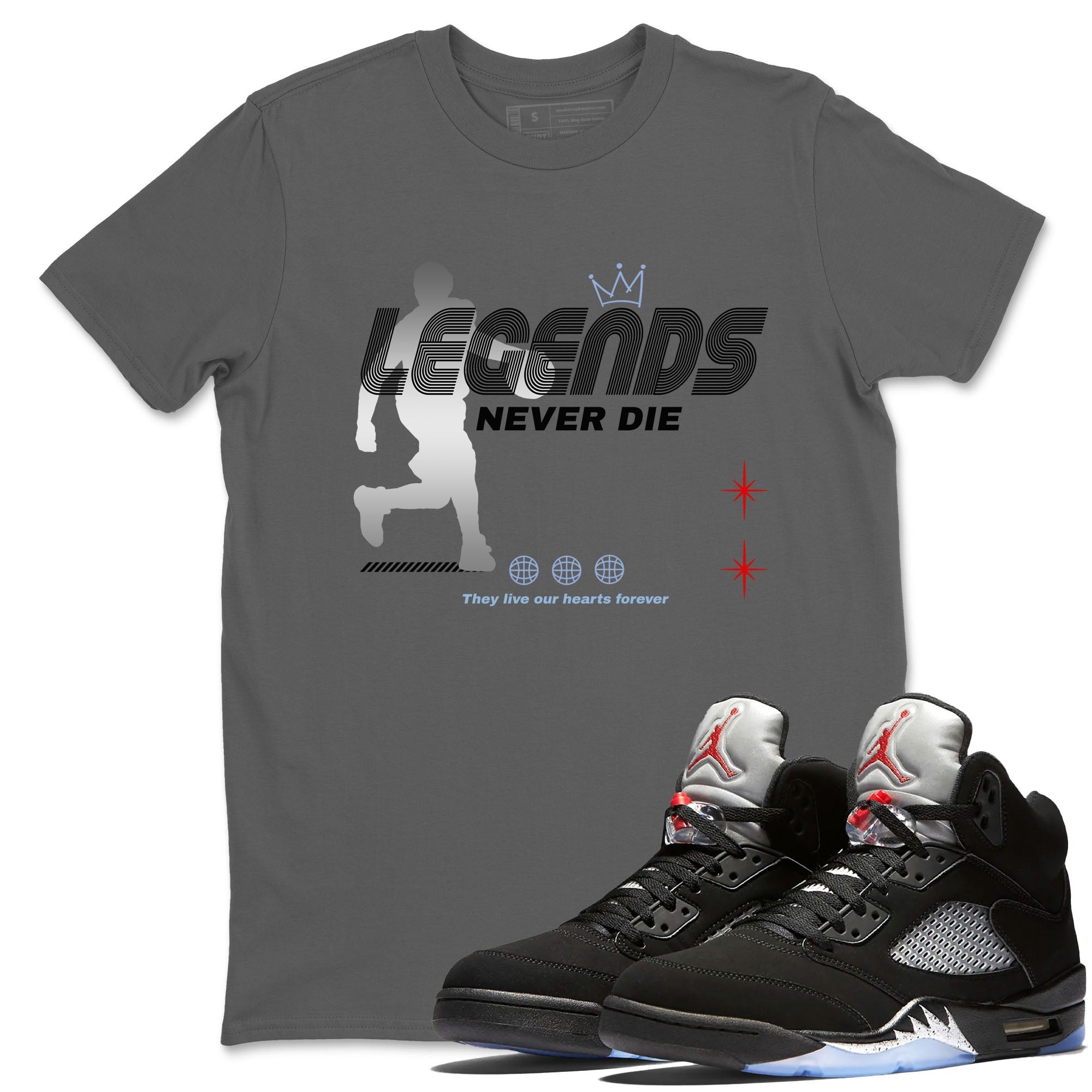 Legends Never Die snkmatch Tees - Air Jordan 5 Reimagined