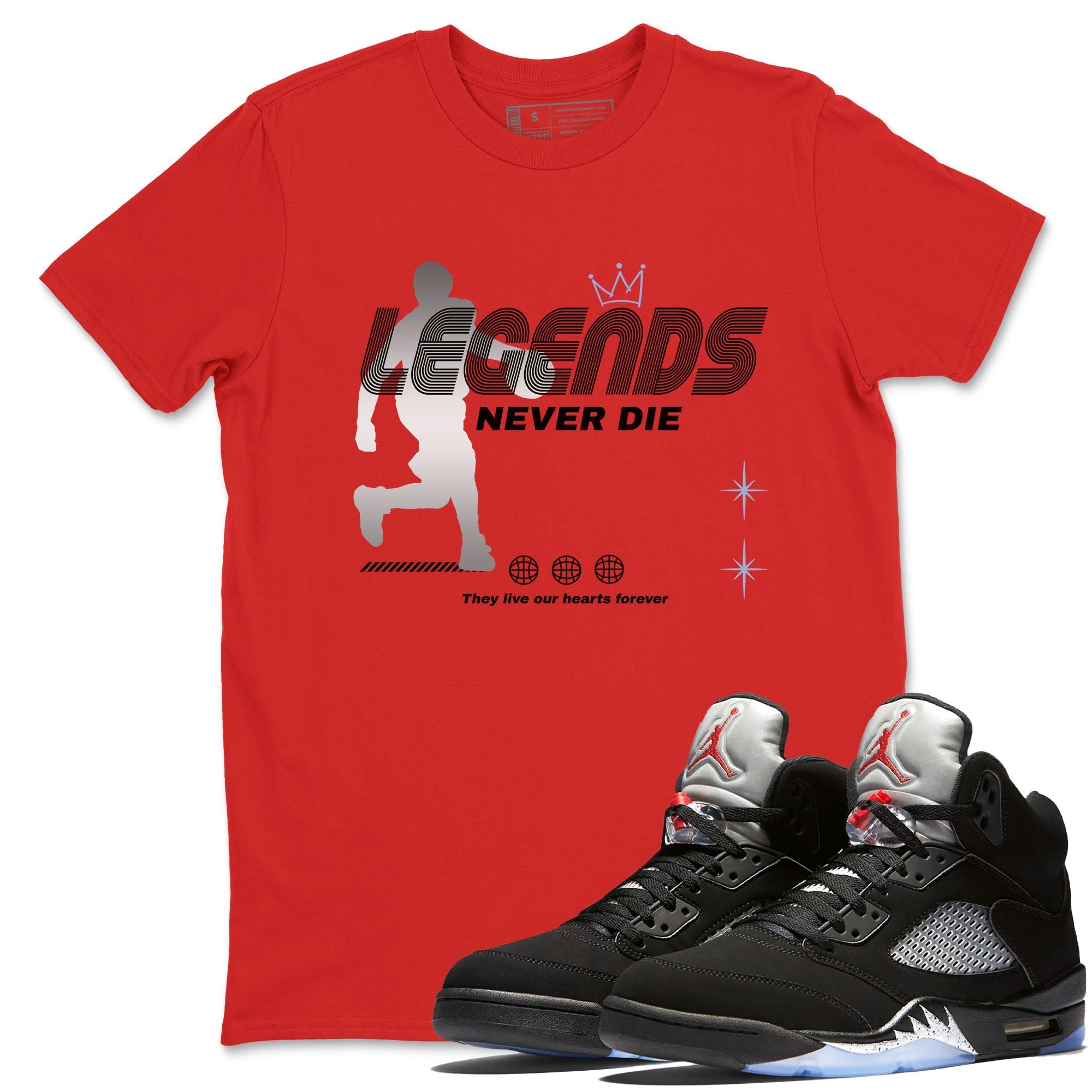 Legends Never Die snkmatch Tees - Air Jordan 5 Reimagined