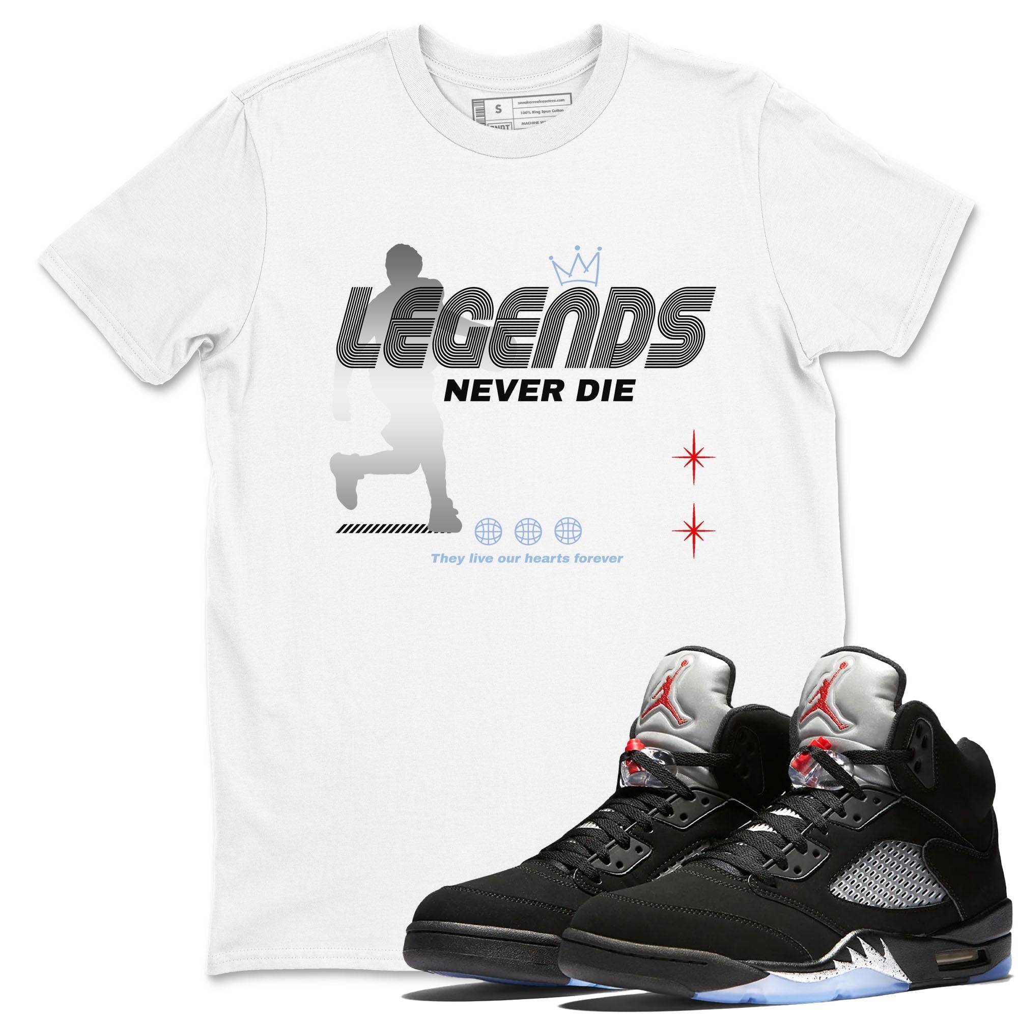 Legends Never Die snkmatch Tees - Air Jordan 5 Reimagined