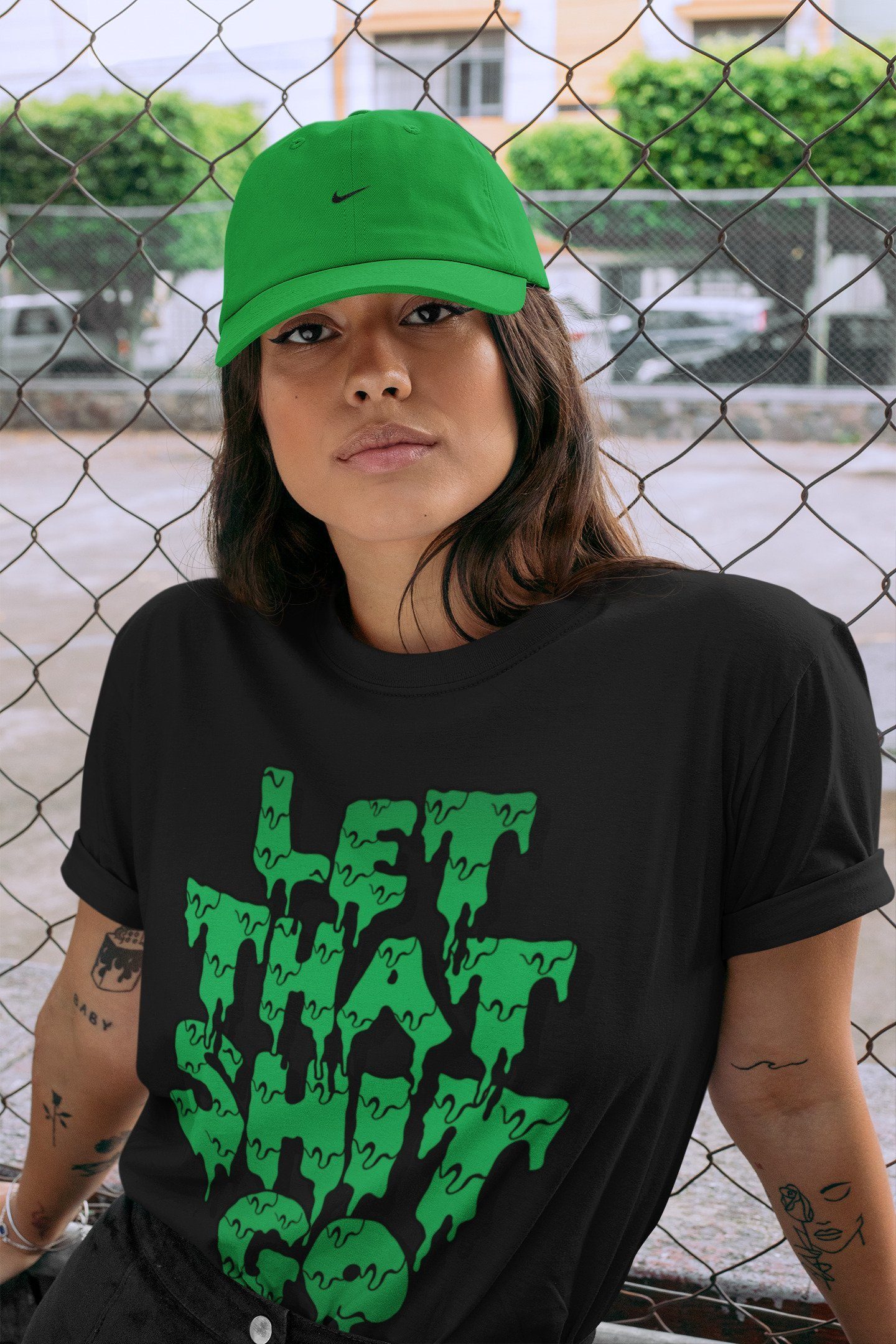 Let That Shit Go Unisex Tops - Air Jordan 3 Pine Green