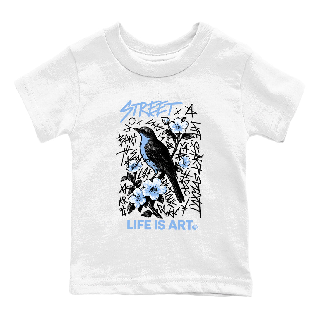 Life Is Art snkmatch Tees Kids - Air Jordan 4 Forget Me Not