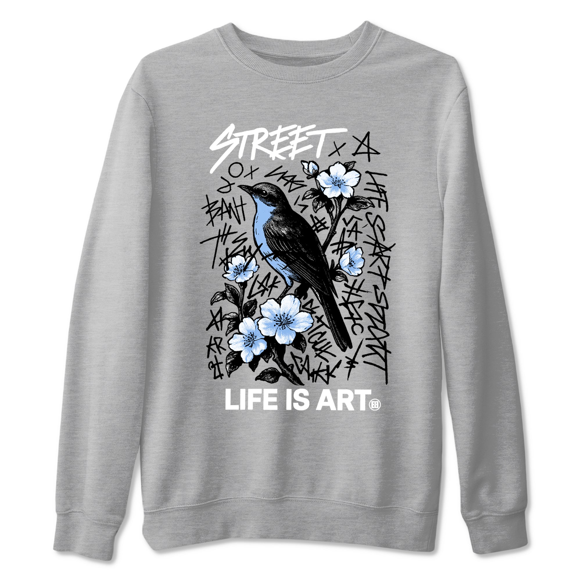 Life Is Art snkmatch Tees - Air Jordan 4 Forget Me Not