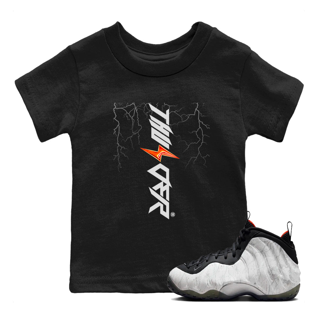Lightning Thunder snkmatch Tees Kids - Air Foamposite One Jin