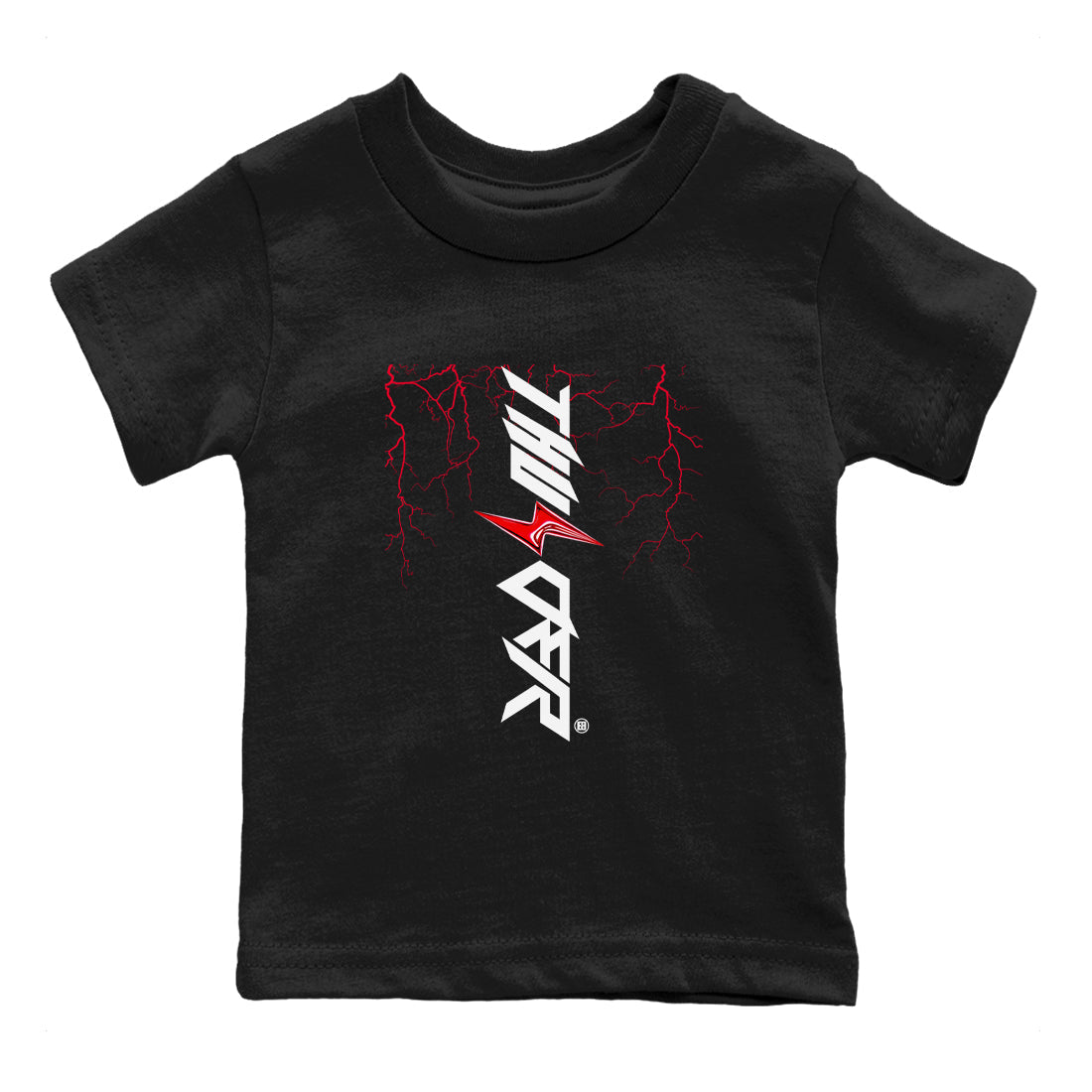 Lightning Thunder snkmatch Tees Kids - Air Jordan 4 Red Thunder