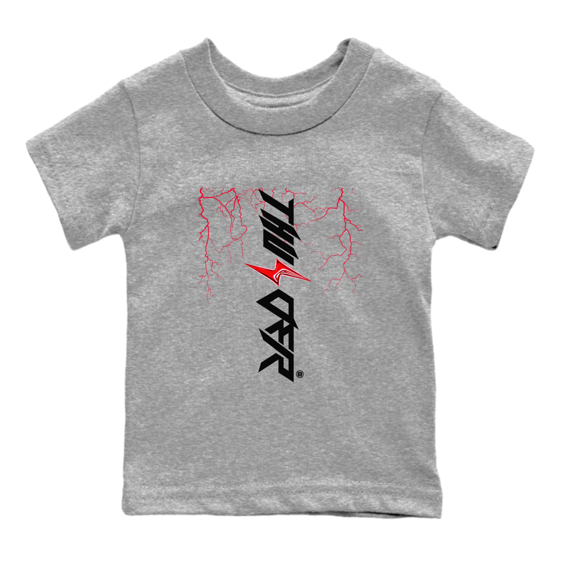 Lightning Thunder snkmatch Tees Kids - Air Jordan 4 Red Thunder