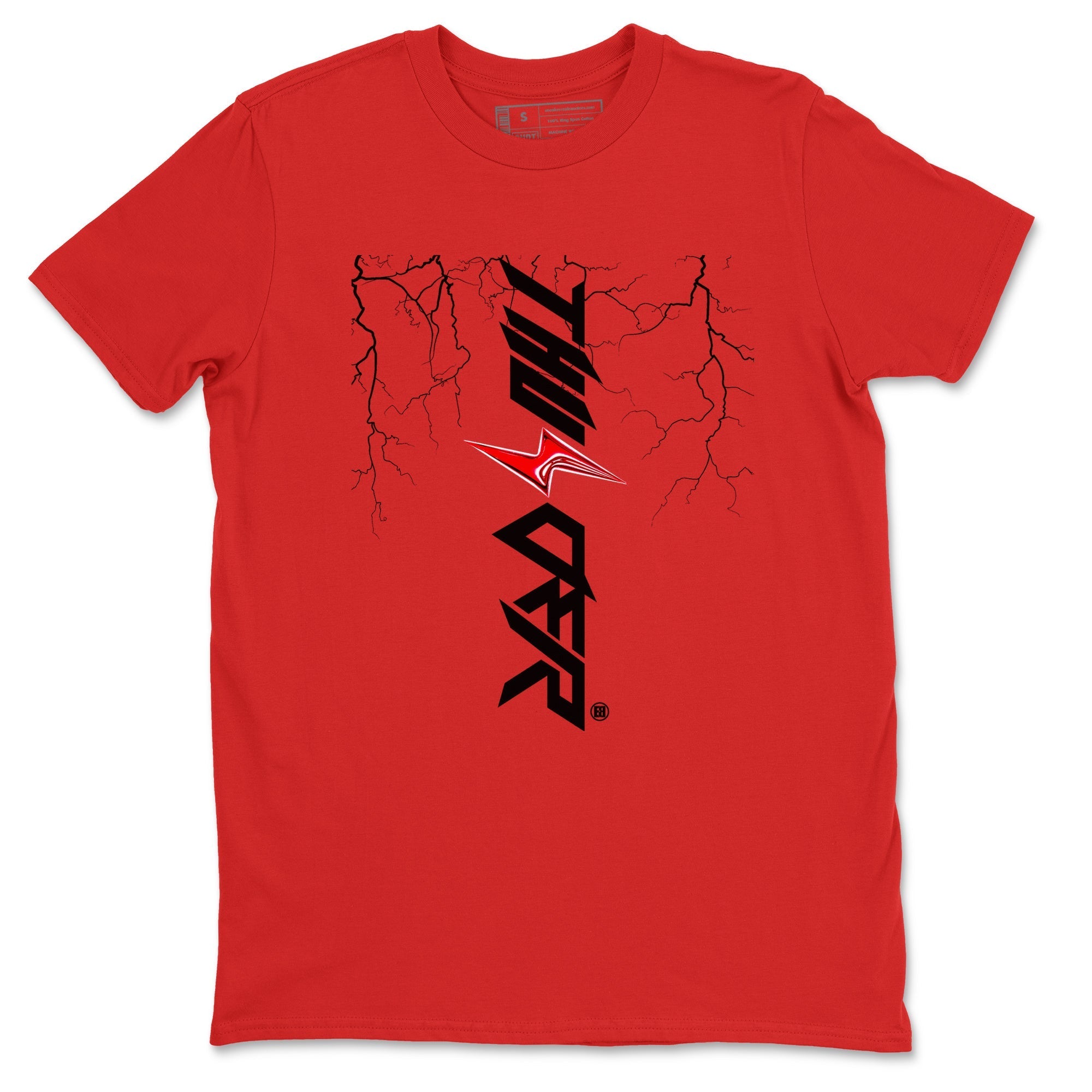 Lightning Thunder snkmatch Tees - Air Jordan 4 Red Thunder