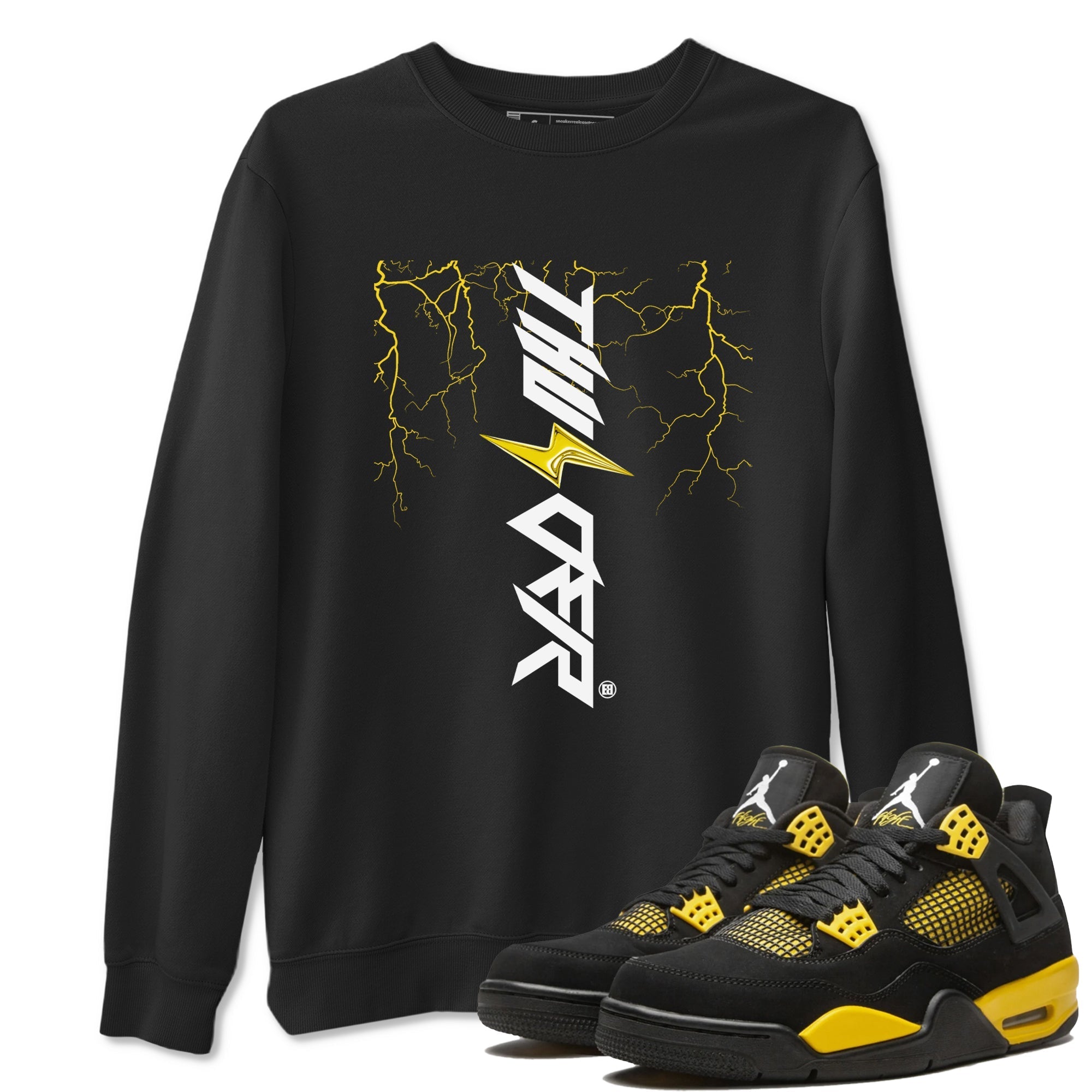 Lightning Thunder snkmatch Tees - Air Jordan 4 Thunder