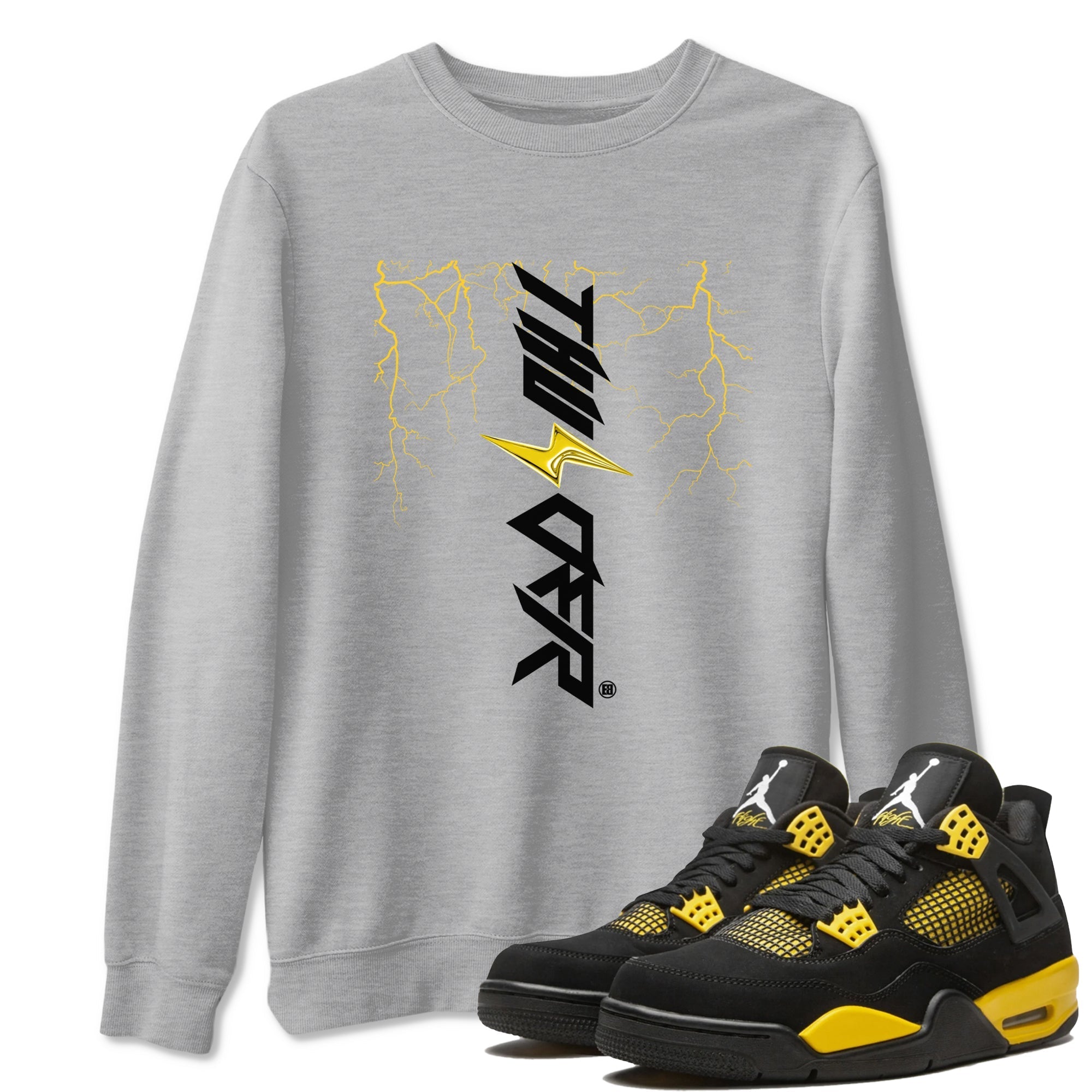 Lightning Thunder snkmatch Tees - Air Jordan 4 Thunder