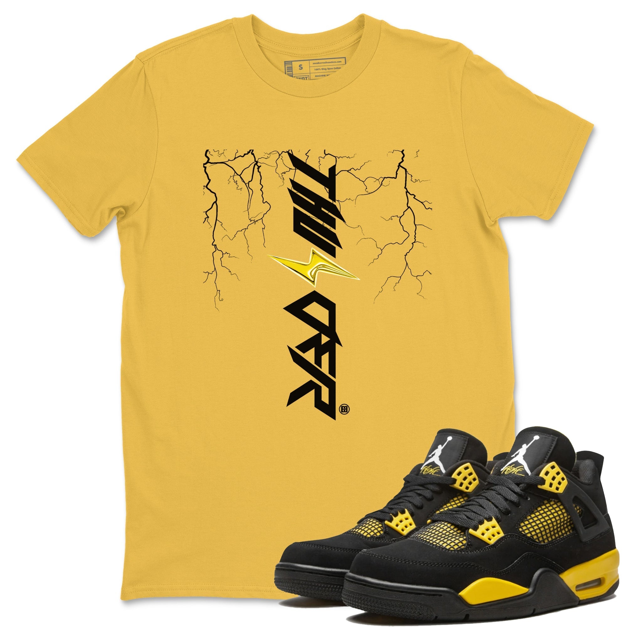 Lightning Thunder snkmatch Tees - Air Jordan 4 Thunder