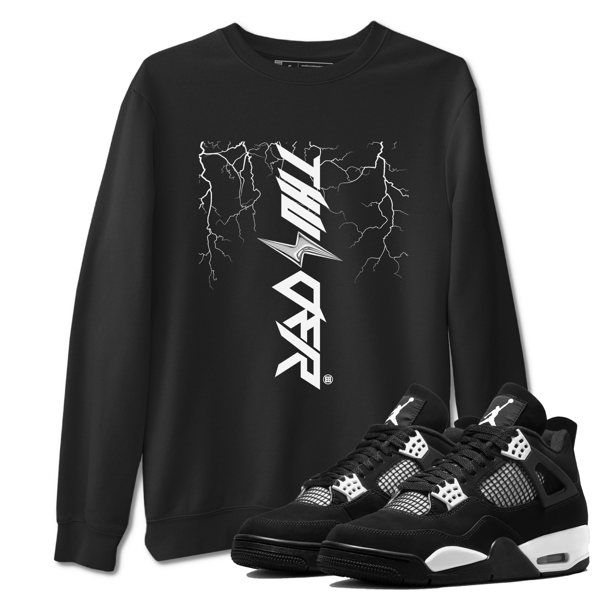 Lightning Thunder snkmatch Tees - Air Jordan 4 White Thunder