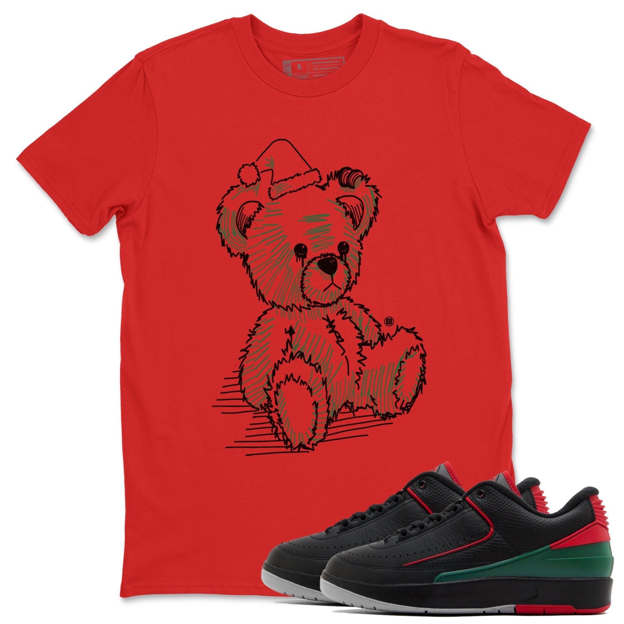 Line Bear snkmatch Tee - Air Jordan 2 Christmas