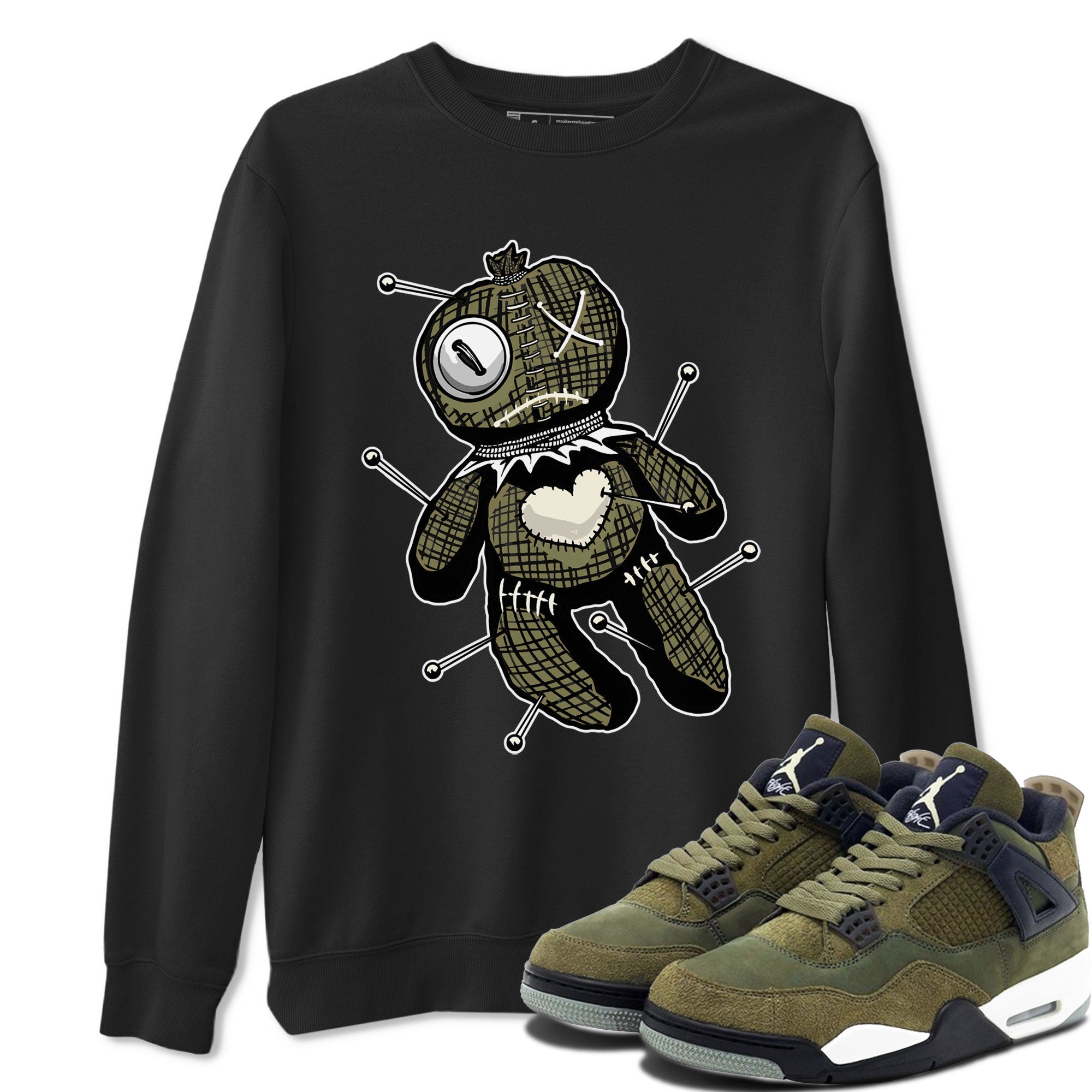 Linen Voodoo Doll snkmatch Tee - Air Jordan 4 Medium Olive