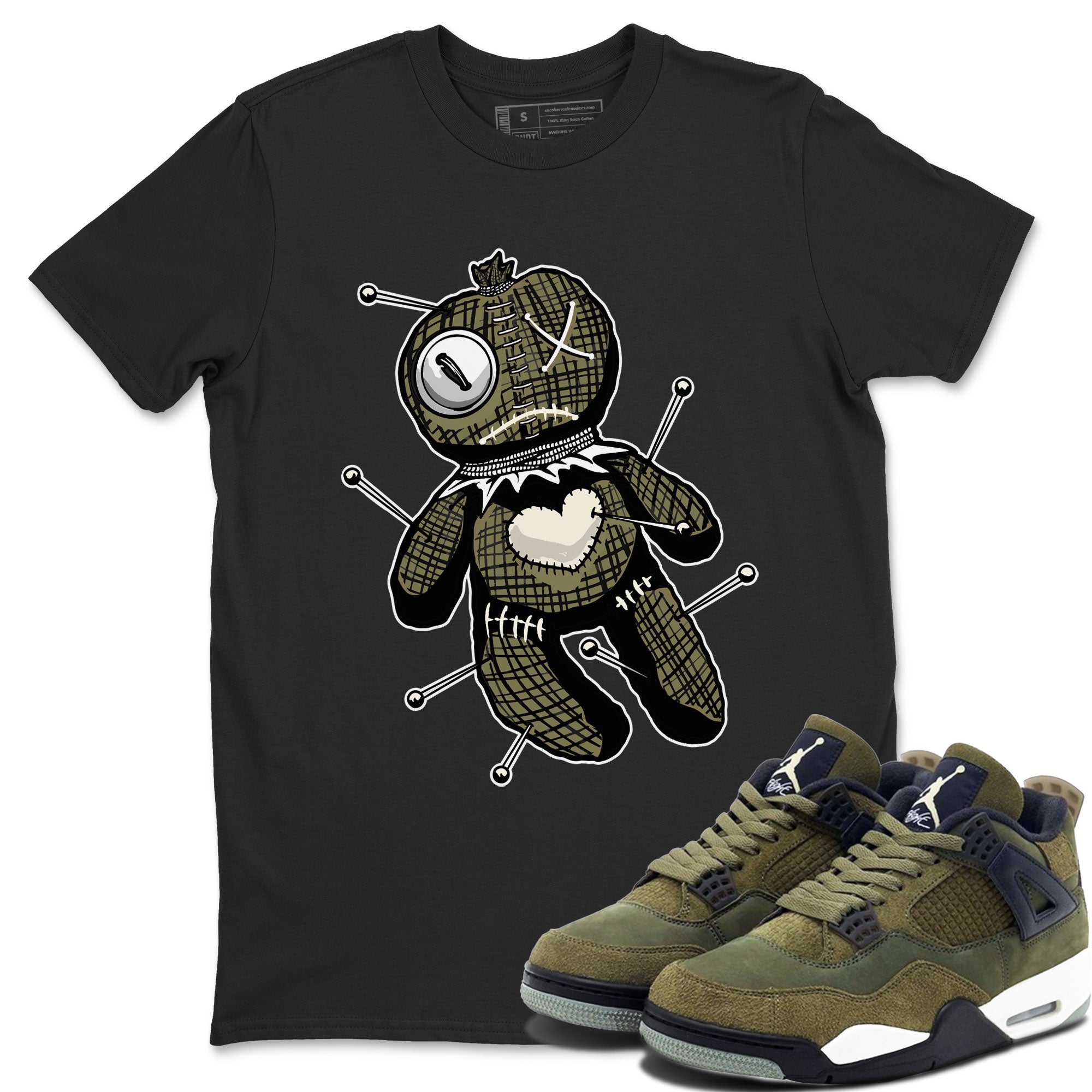 Linen Voodoo Doll snkmatch Tee - Air Jordan 4 Medium Olive