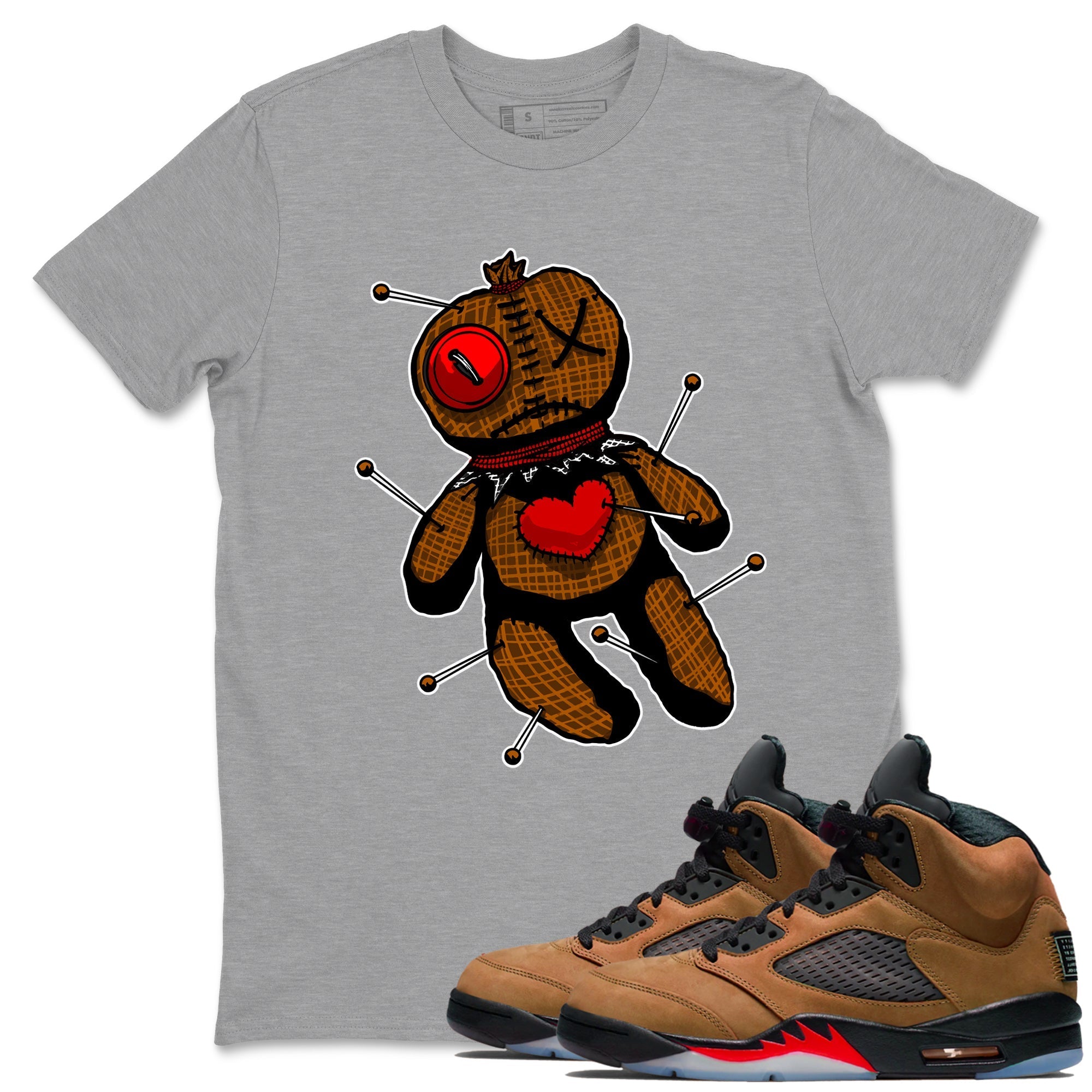 Linen Voodoo Doll snkmatch Tees - Air Jordan 5 Archaeo Brown
