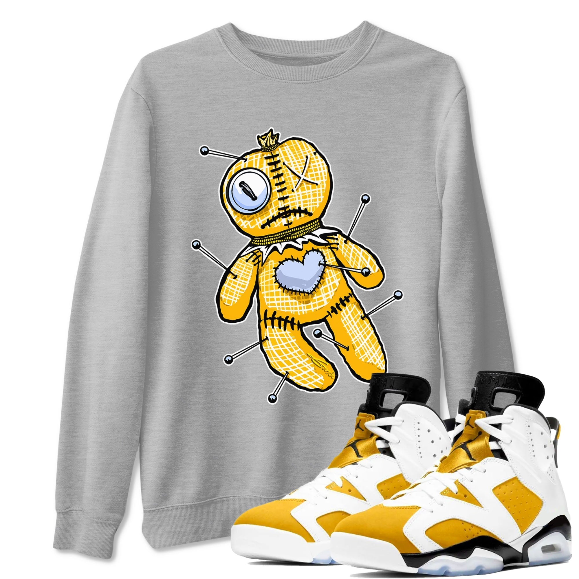 Linen Voodoo Doll snkmatch Tees - Air Jordan 6 Yellow Ochre
