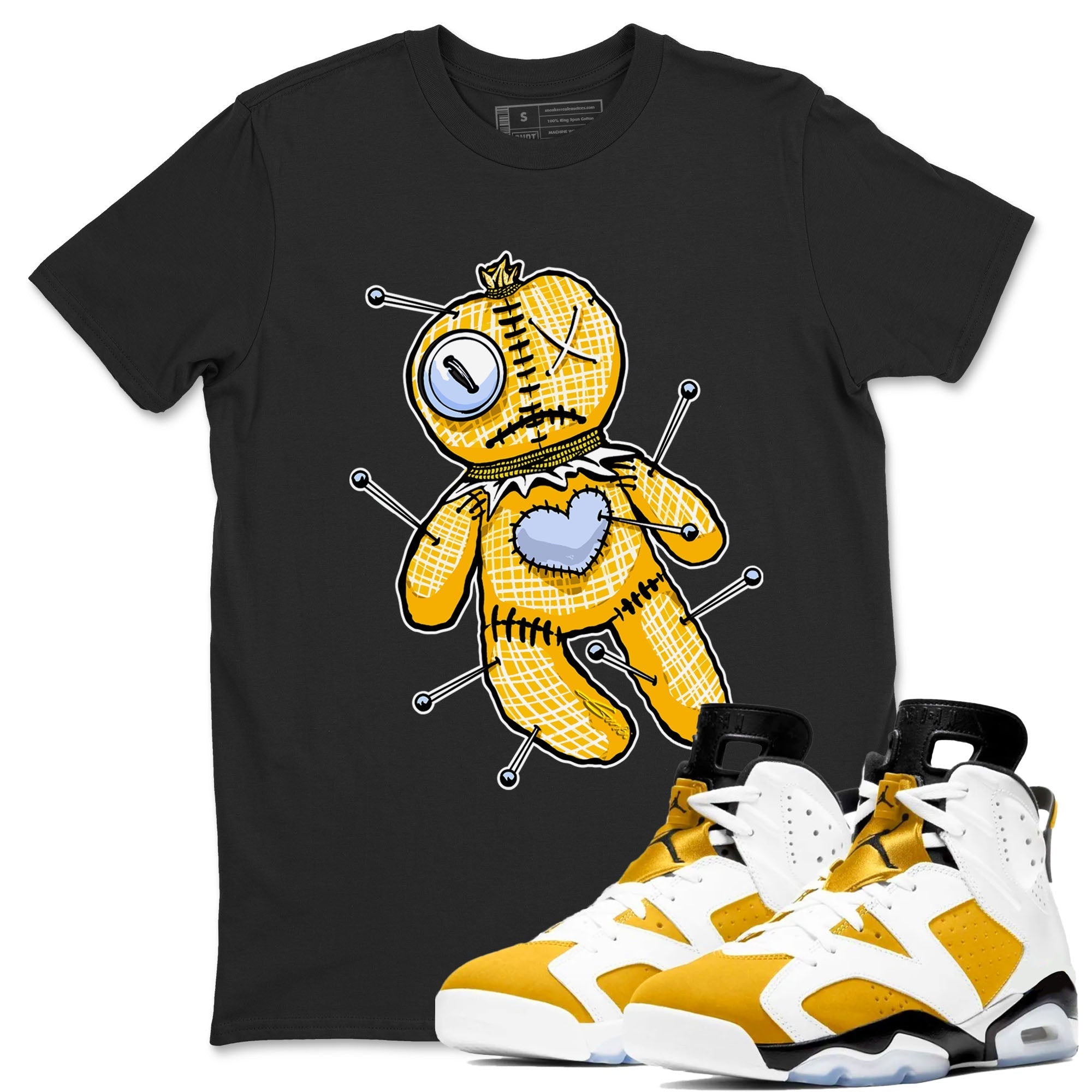 Linen Voodoo Doll snkmatch Tees - Air Jordan 6 Yellow Ochre
