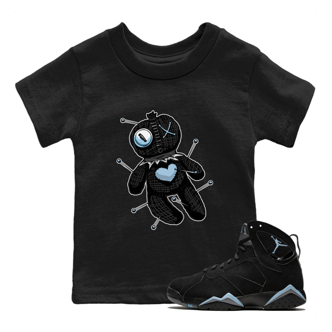 Linen Voodoo Doll Kids Tops - Air Jordan 7 Chambray