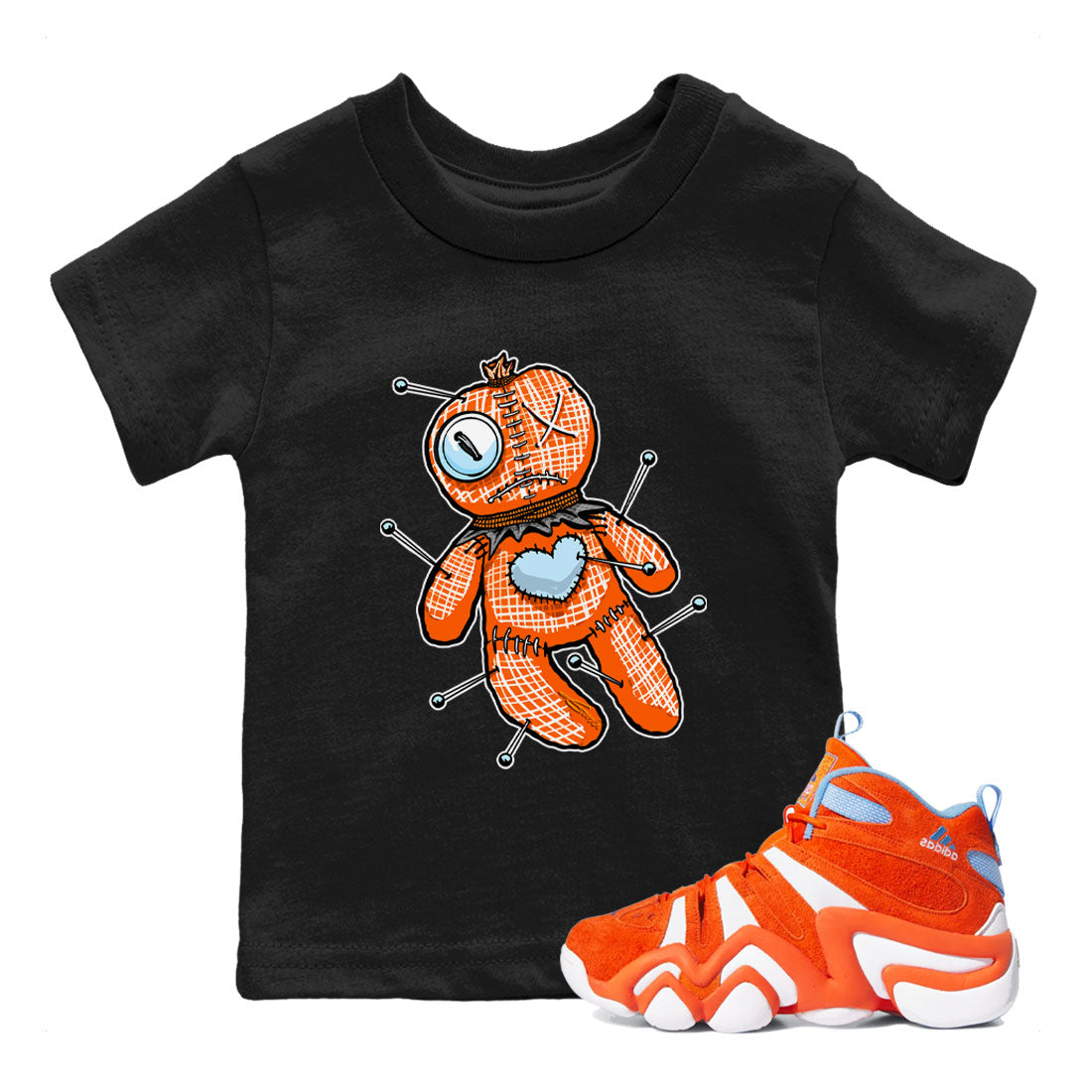 Linen Voodoo Doll snkmatch Tee Kids - Crazy 8 Team Orange