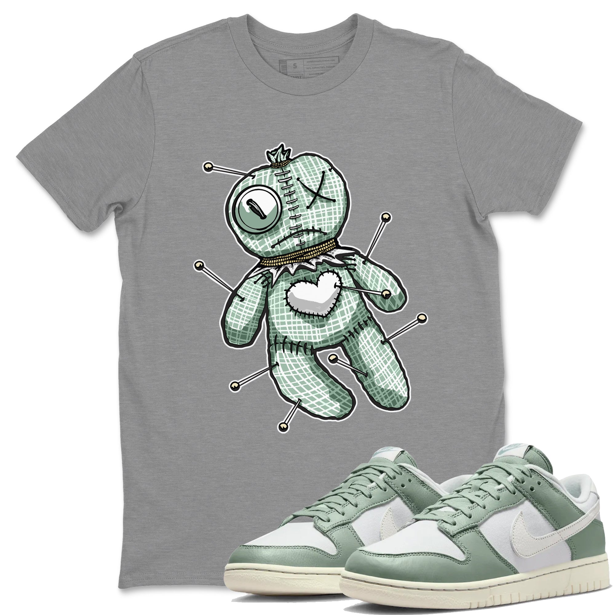 Linen Voodoo Doll Unisex Tops - Dunk Mica Green