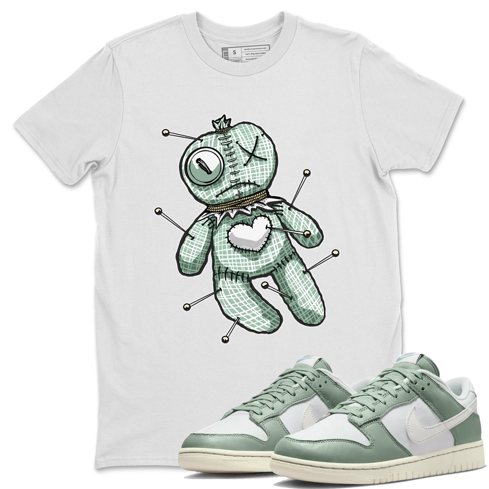 Linen Voodoo Doll Unisex Tops - Dunk Mica Green