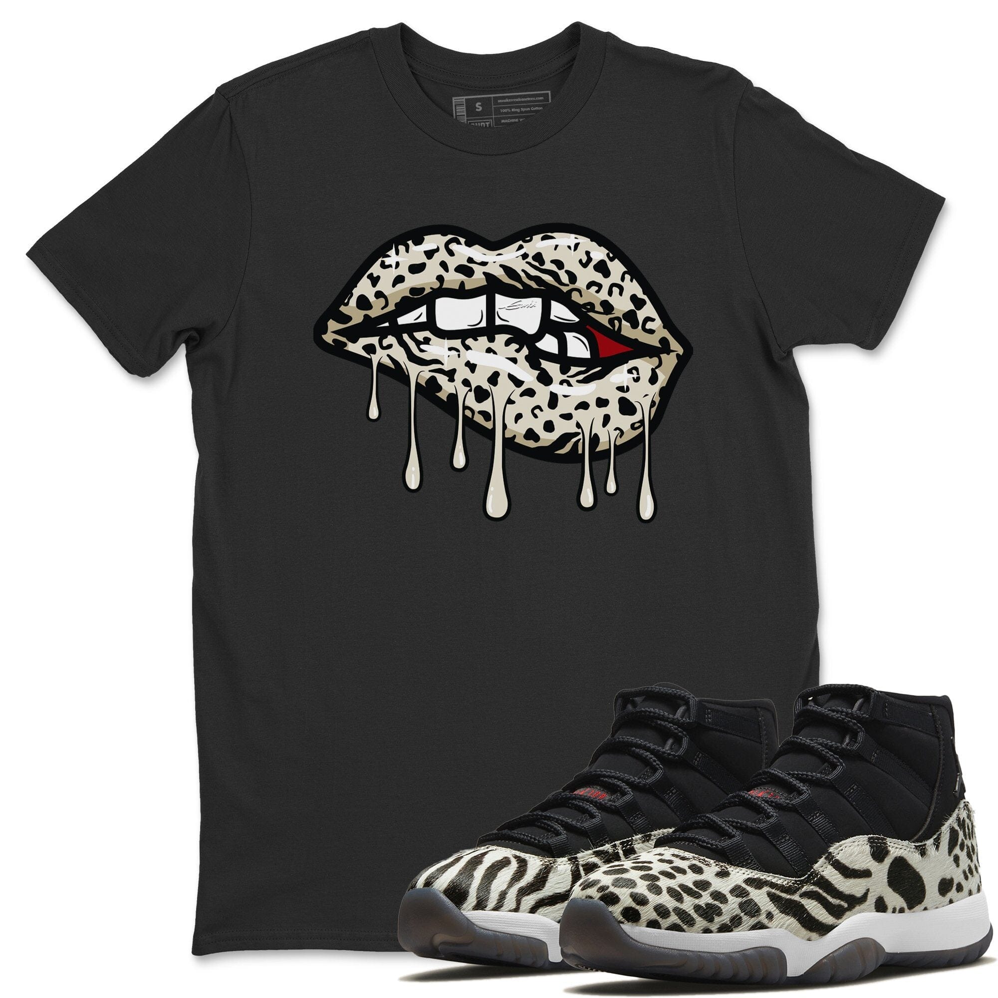 Lips Bite Unisex Tops - Air Jordan 11 Animal Instinct