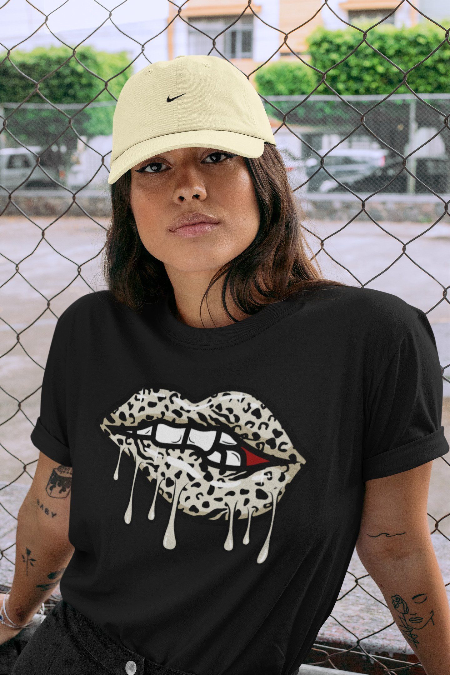 Lips Bite Unisex Tops - Air Jordan 11 Animal Instinct