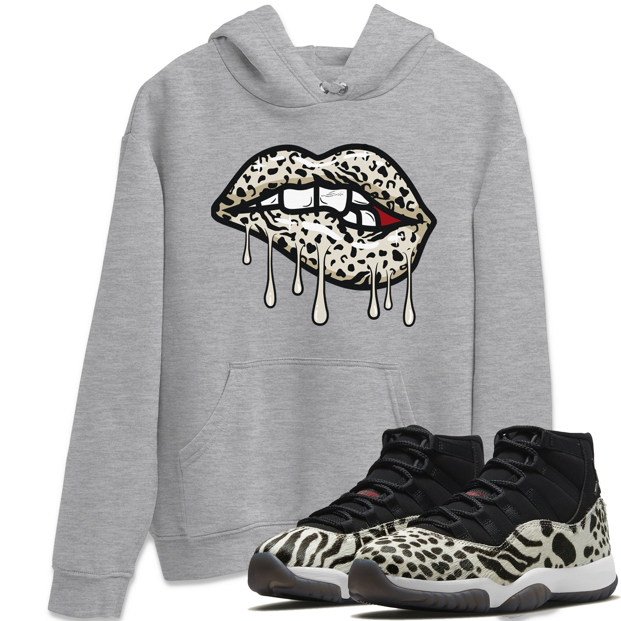 Lips Bite Unisex Tops - Air Jordan 11 Animal Instinct