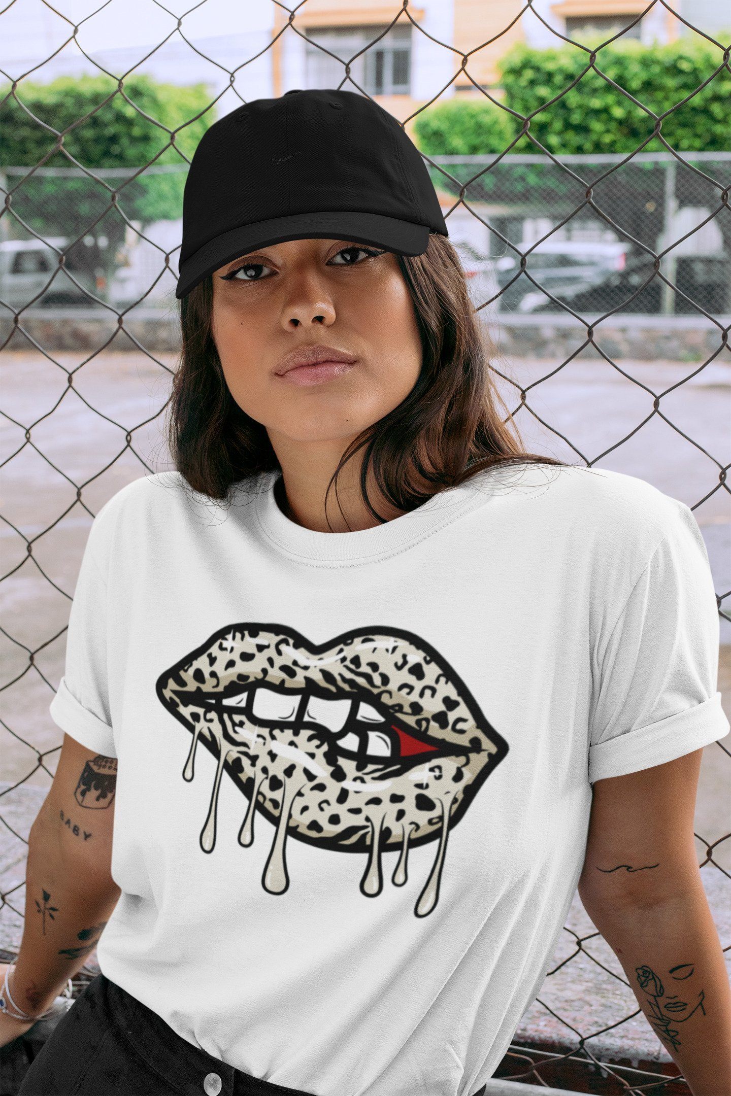 Lips Bite Unisex Tops - Air Jordan 11 Animal Instinct