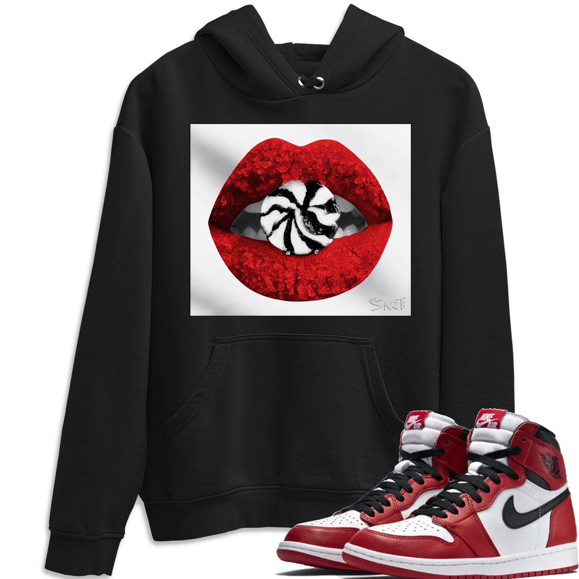 Lips Candy Unisex Tops - Air Jordan 1 Varsity Red
