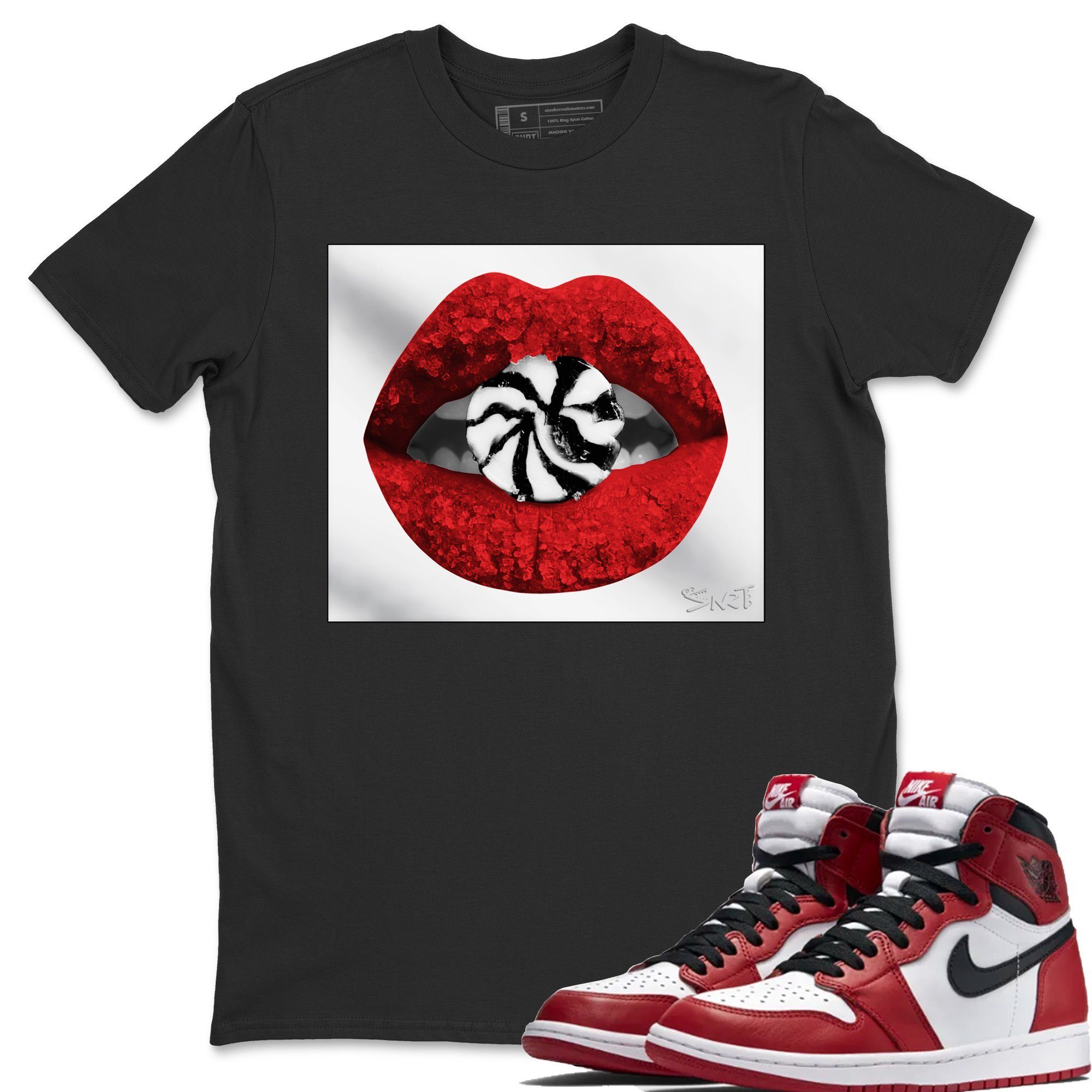 Lips Candy Unisex Tops - Air Jordan 1 Varsity Red