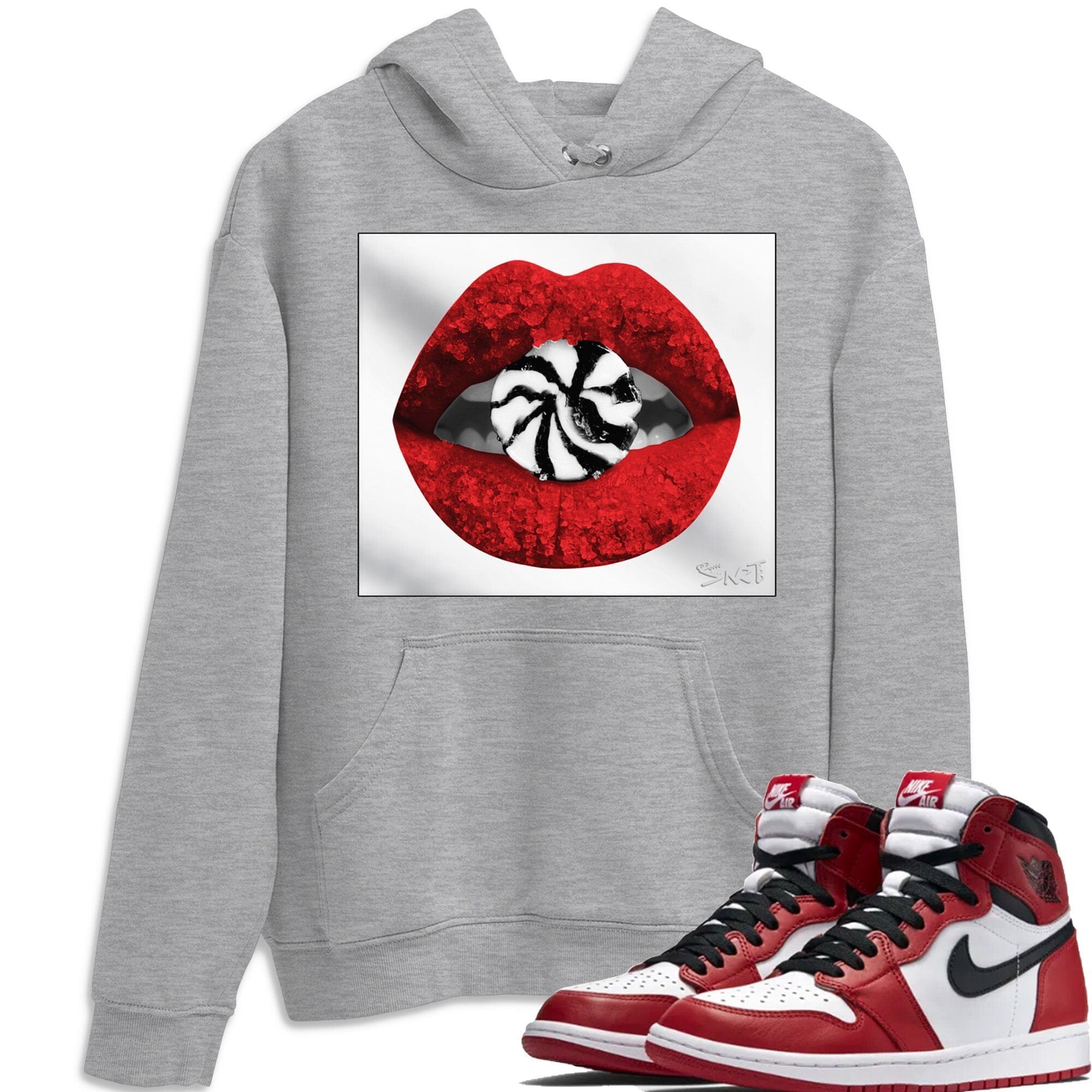Lips Candy Unisex Tops - Air Jordan 1 Varsity Red