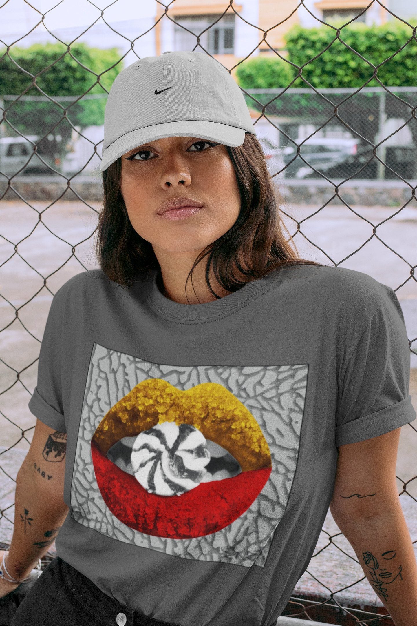 Lips Candy Unisex Tops - Air Jordan 3 Cool Grey