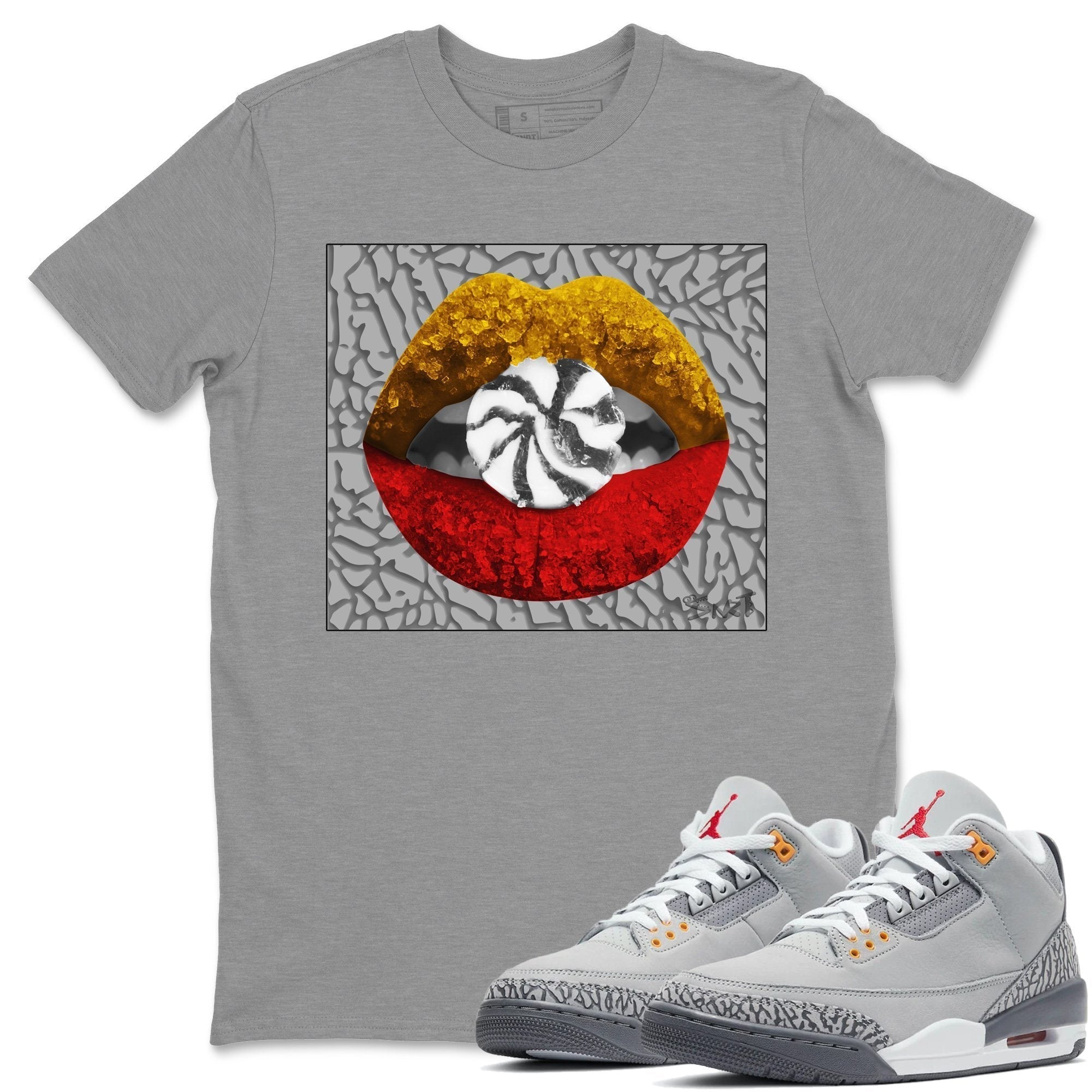 Lips Candy Unisex Tops - Air Jordan 3 Cool Grey