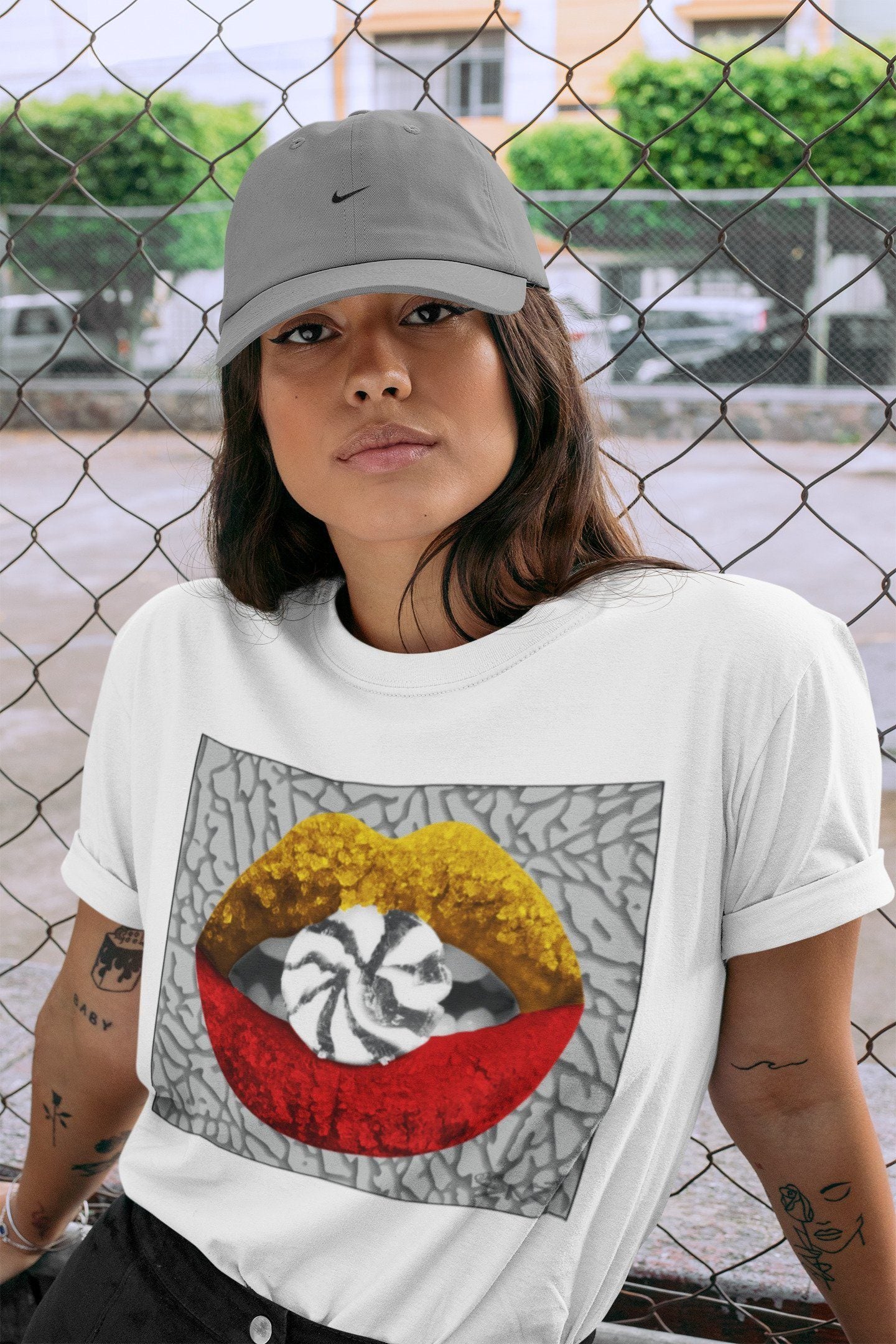 Lips Candy Unisex Tops - Air Jordan 3 Cool Grey