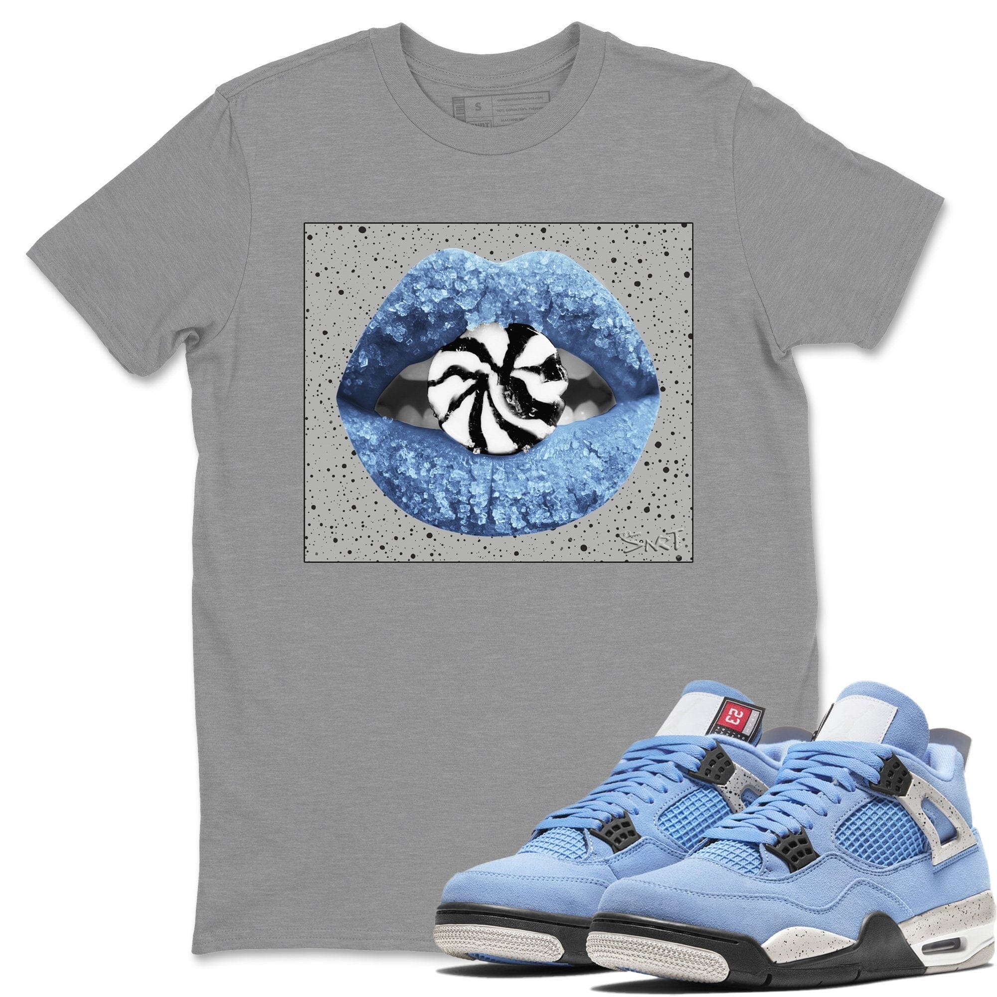 Lips Candy Unisex Tops - Air Jordan 4 University Blue
