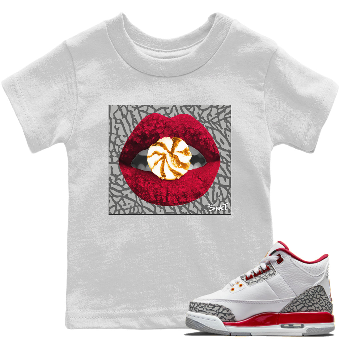 Lips Candy Kids Tops - Air Jordan 3 Cardinal