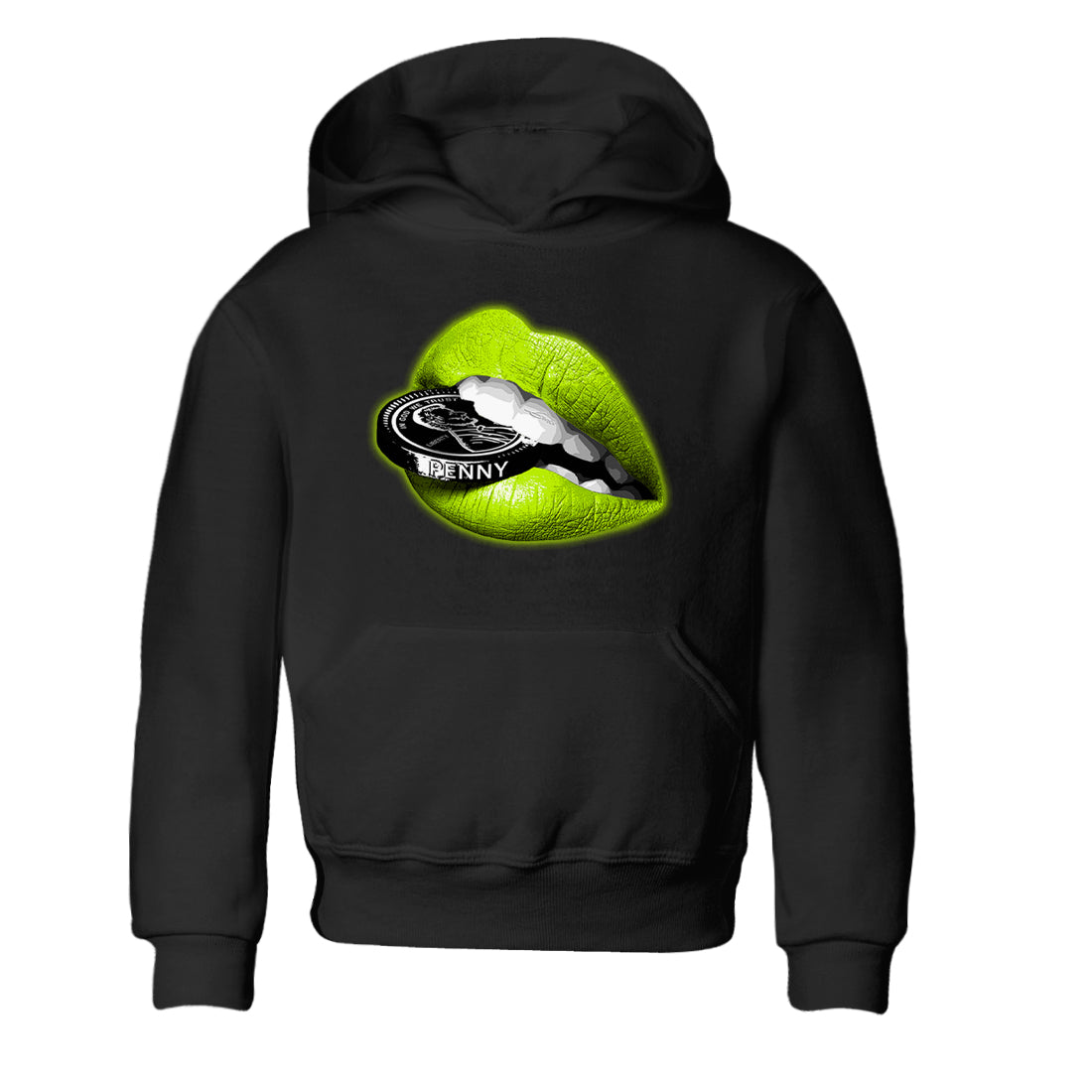 Lips Coin snkmatch Tees Kids - Air Foamposite One Black Volt