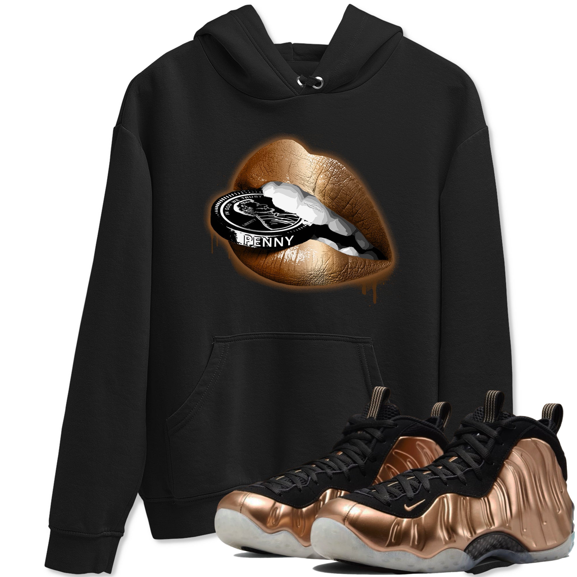 Lips Coin snkmatch Tees - Air Foamposite One Metallic Copper