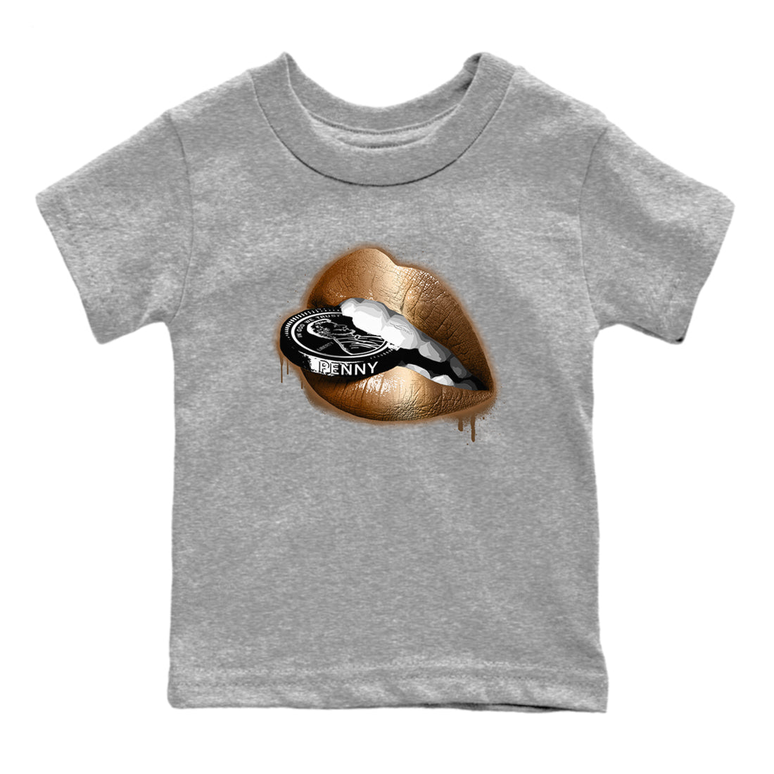 Lips Coin snkmatch Tees Kids - Air Foamposite One Metallic Copper