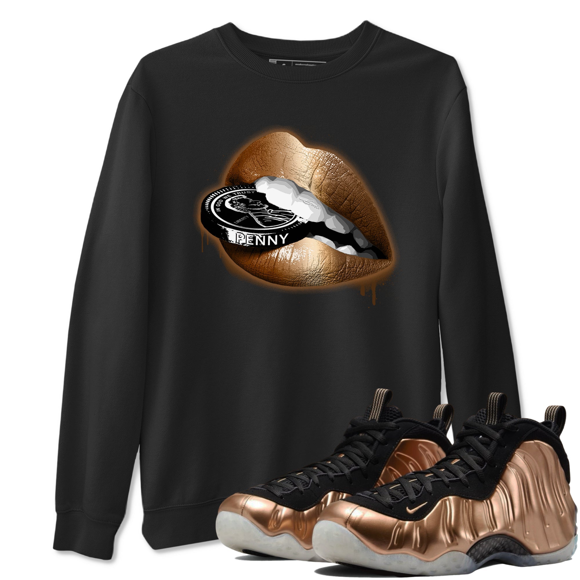 Lips Coin snkmatch Tees - Air Foamposite One Metallic Copper