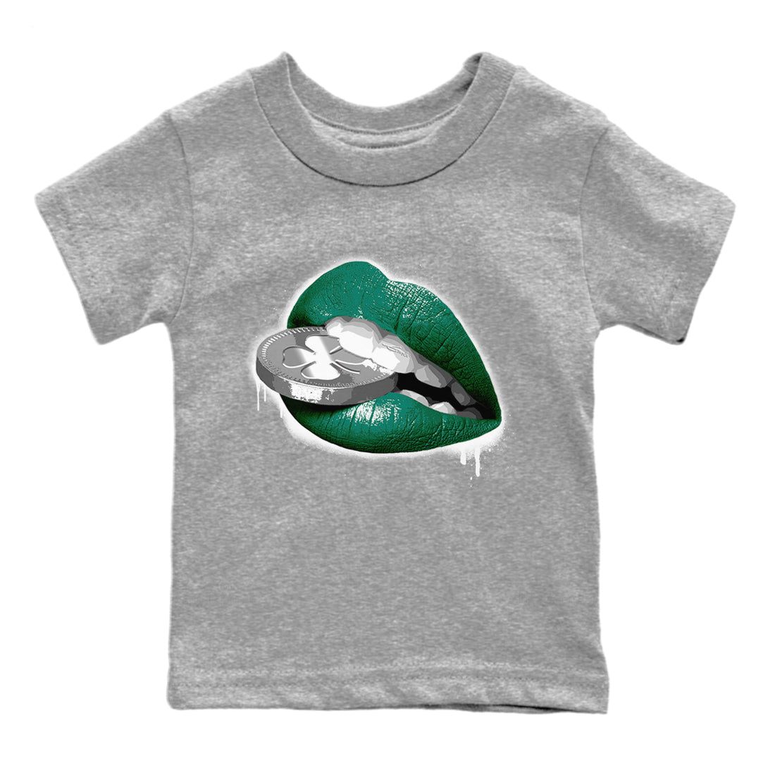 Lips Coin Kids Tops - Air Jordan 1 Gorge Green