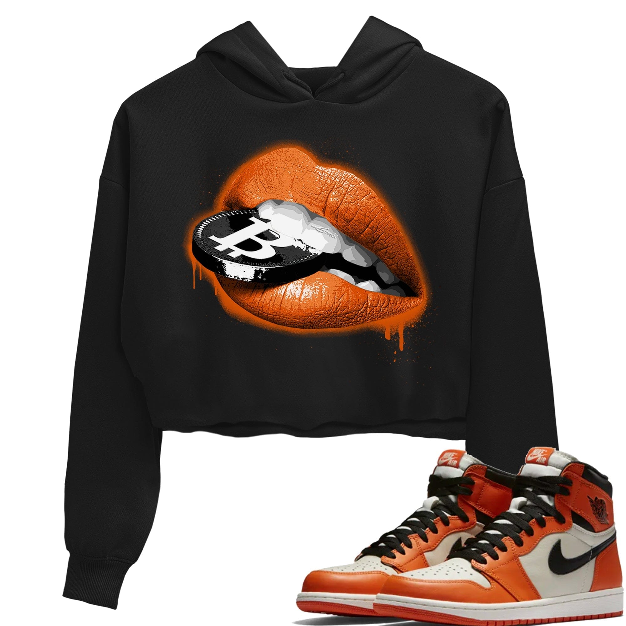 Lips Coin Women's Tops - Air Jordan 1 Shattered Backboard Away