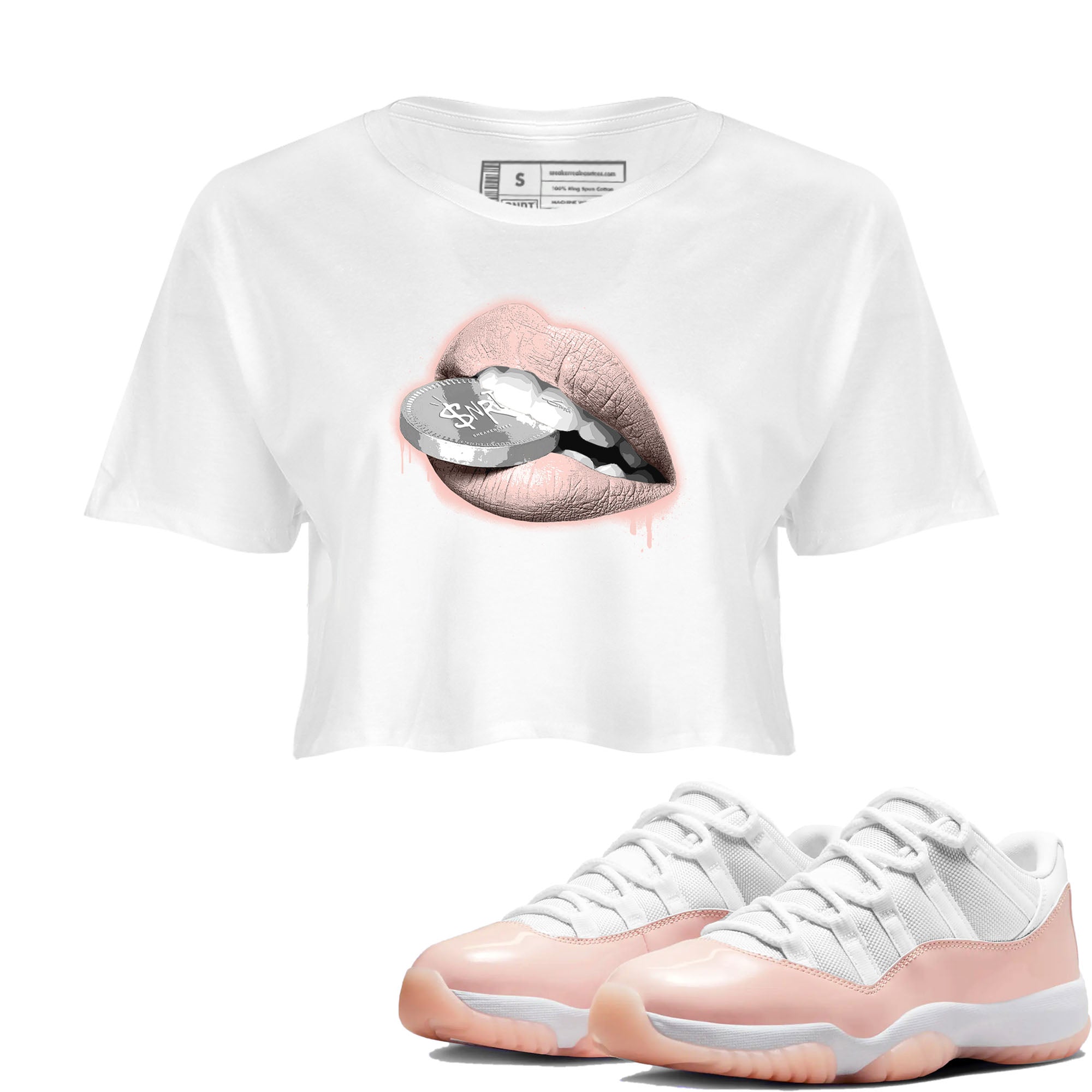 Lips Coin snkmatch Women's Top - Air Jordan 11 Legend Pink