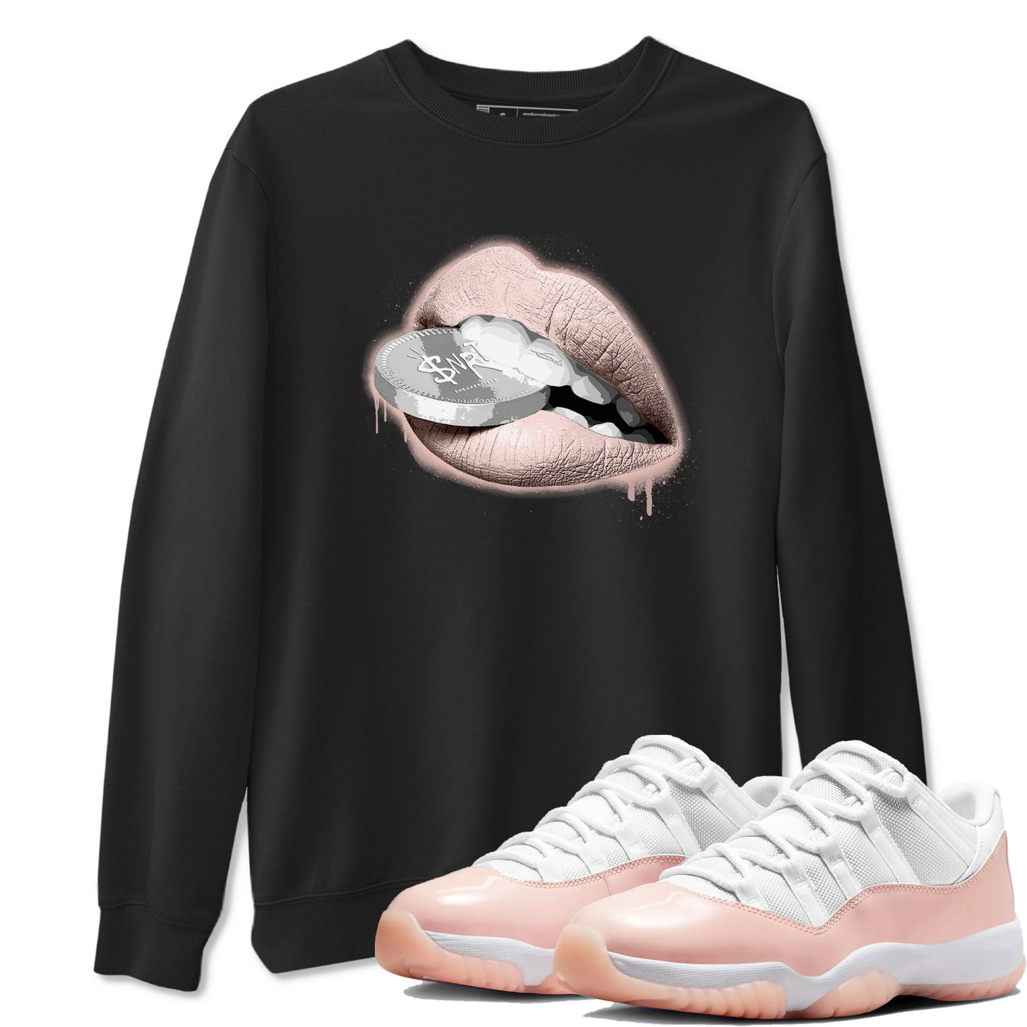 Lips Coin snkmatch Tees - Air Jordan 11 Legend Pink