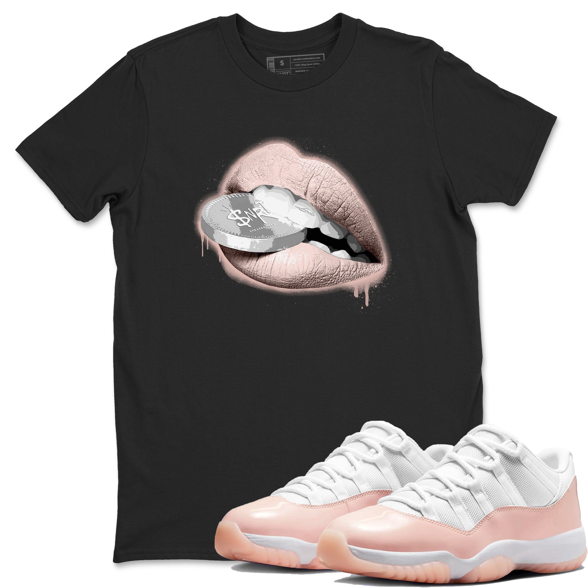 Lips Coin snkmatch Tees - Air Jordan 11 Legend Pink