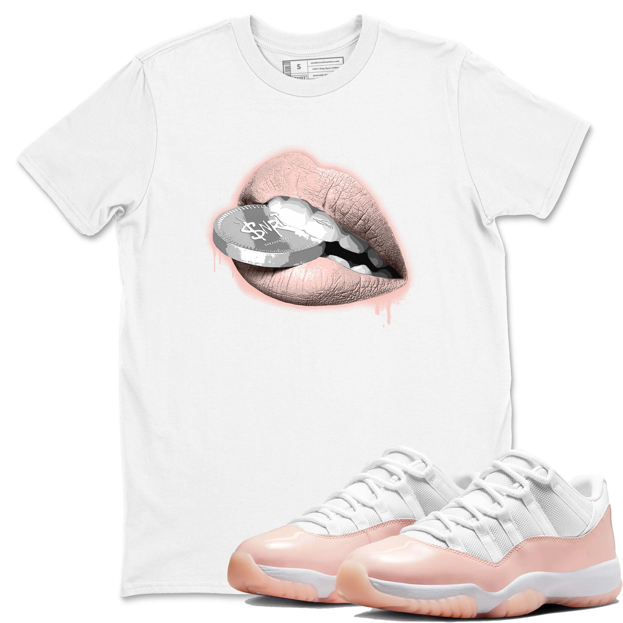 Lips Coin snkmatch Tees - Air Jordan 11 Legend Pink