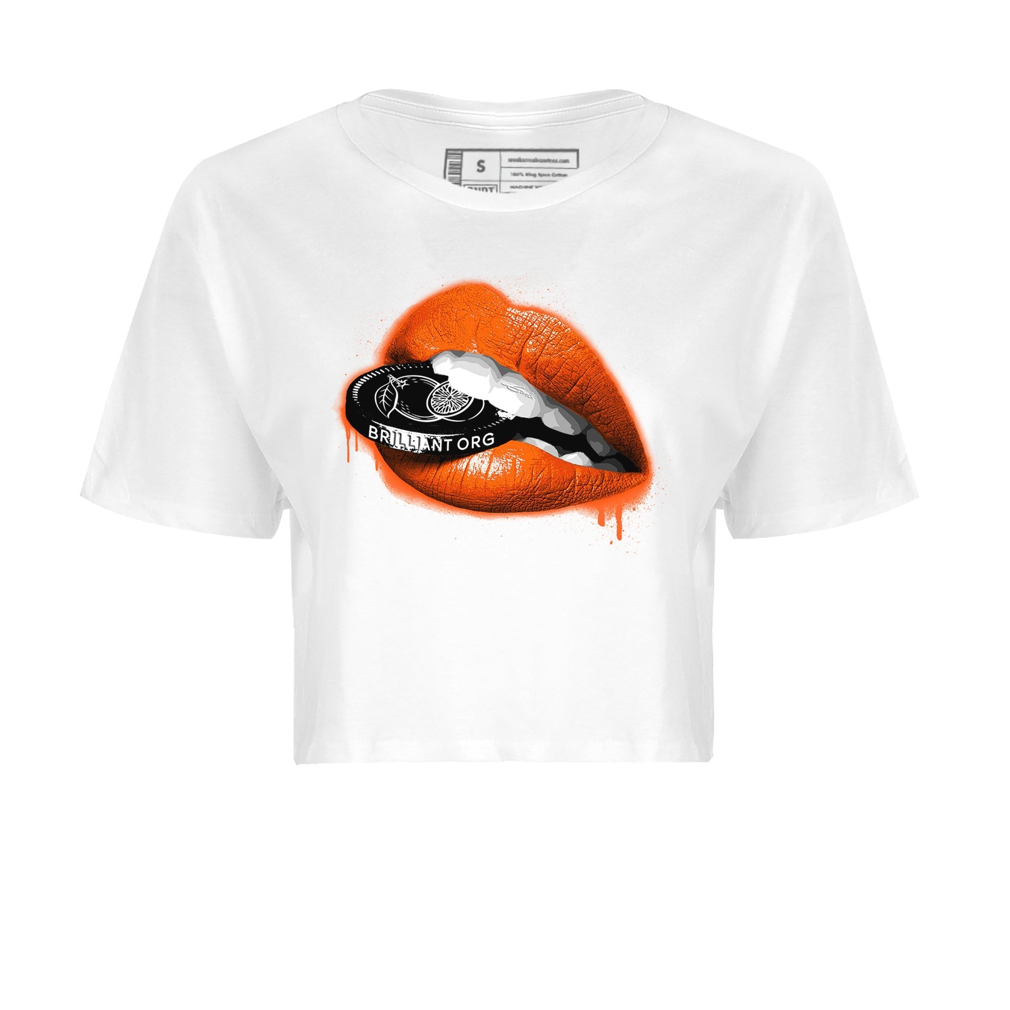 Lips Coin Women's Tops - Air Jordan 12 Brilliant Orange