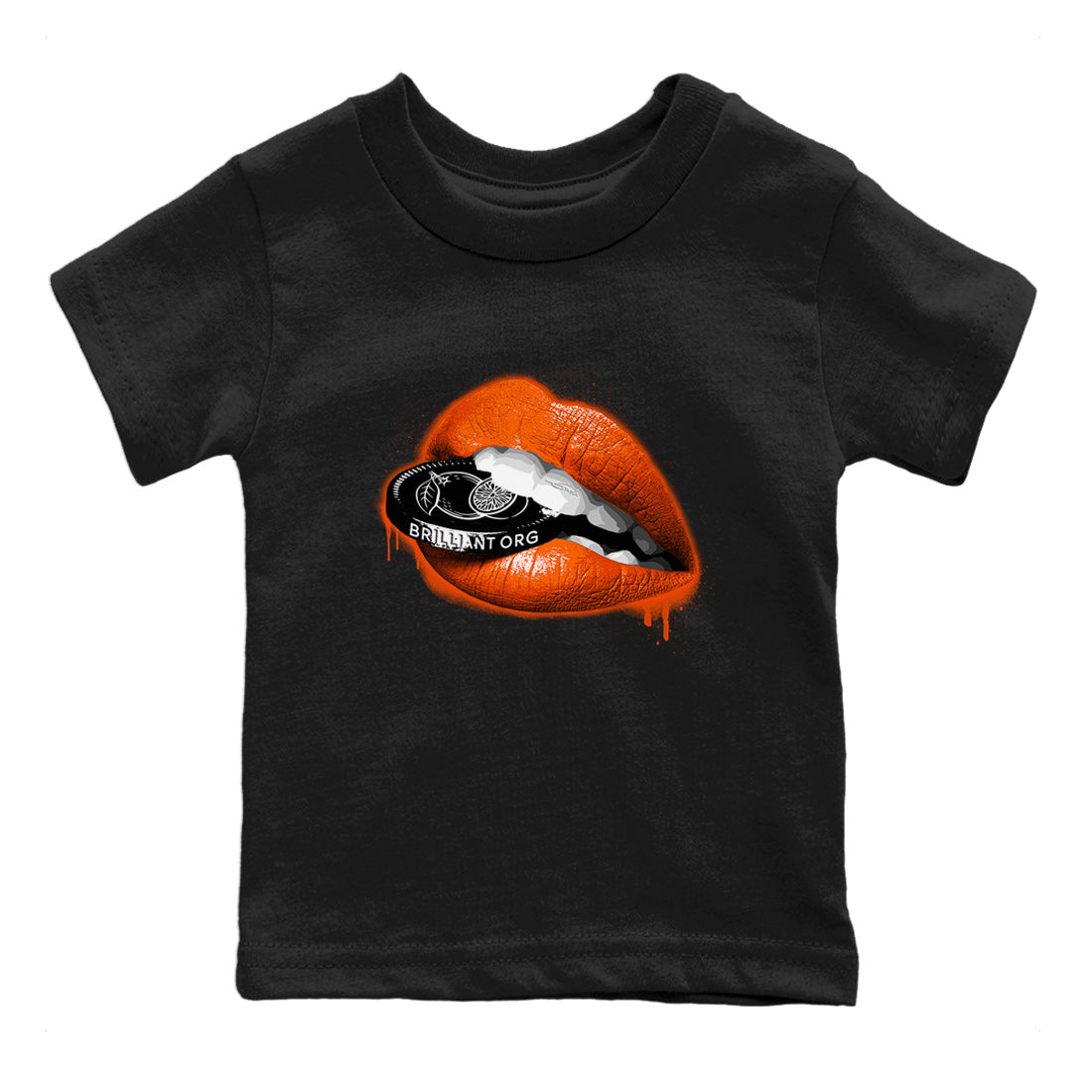 Lips Coin Kids Tops - Air Jordan 12 Brilliant Orange