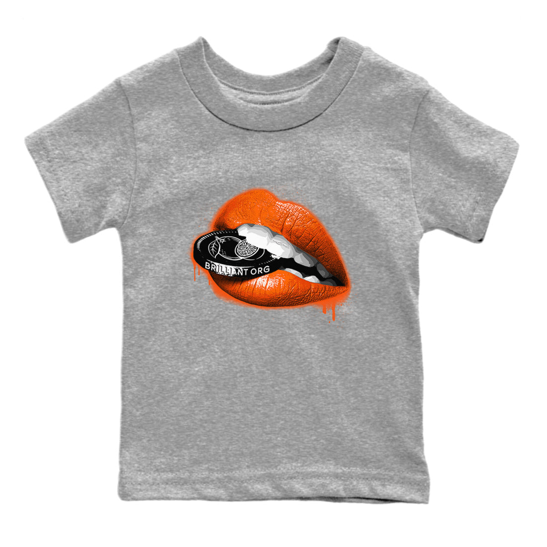 Lips Coin Kids Tops - Air Jordan 12 Brilliant Orange